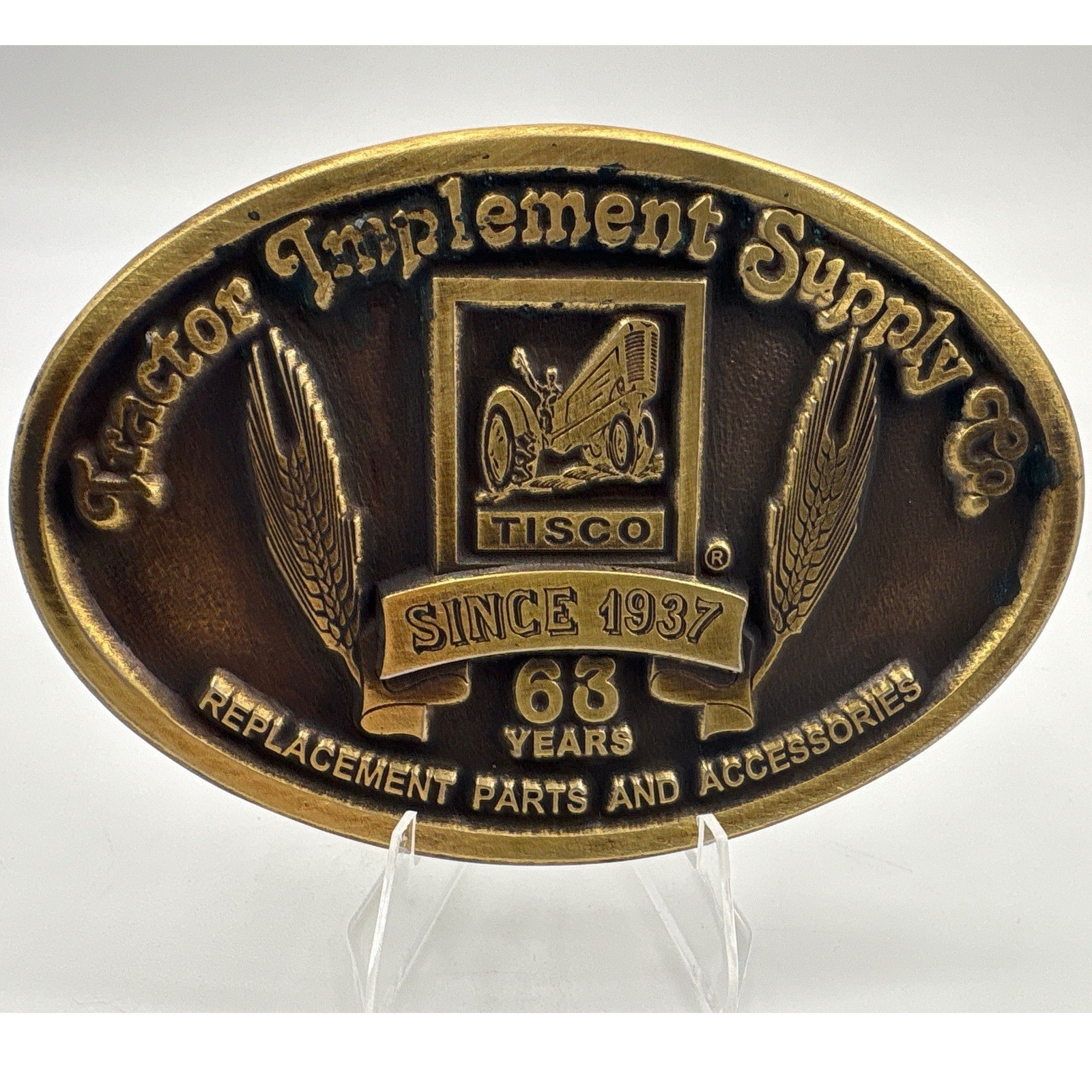 Tisco Tractor Implement Supply Co. Belt Buckle 2000 63 years limited #4142