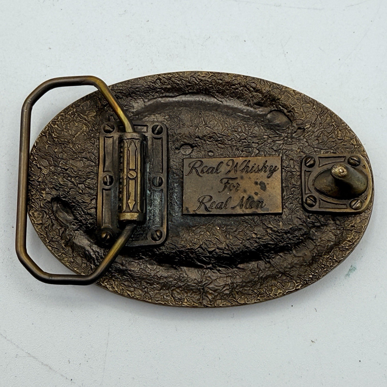 Vtg CLC Lord Calvert Canadian Sprit Of Wyoming Belt Buckle Whisky