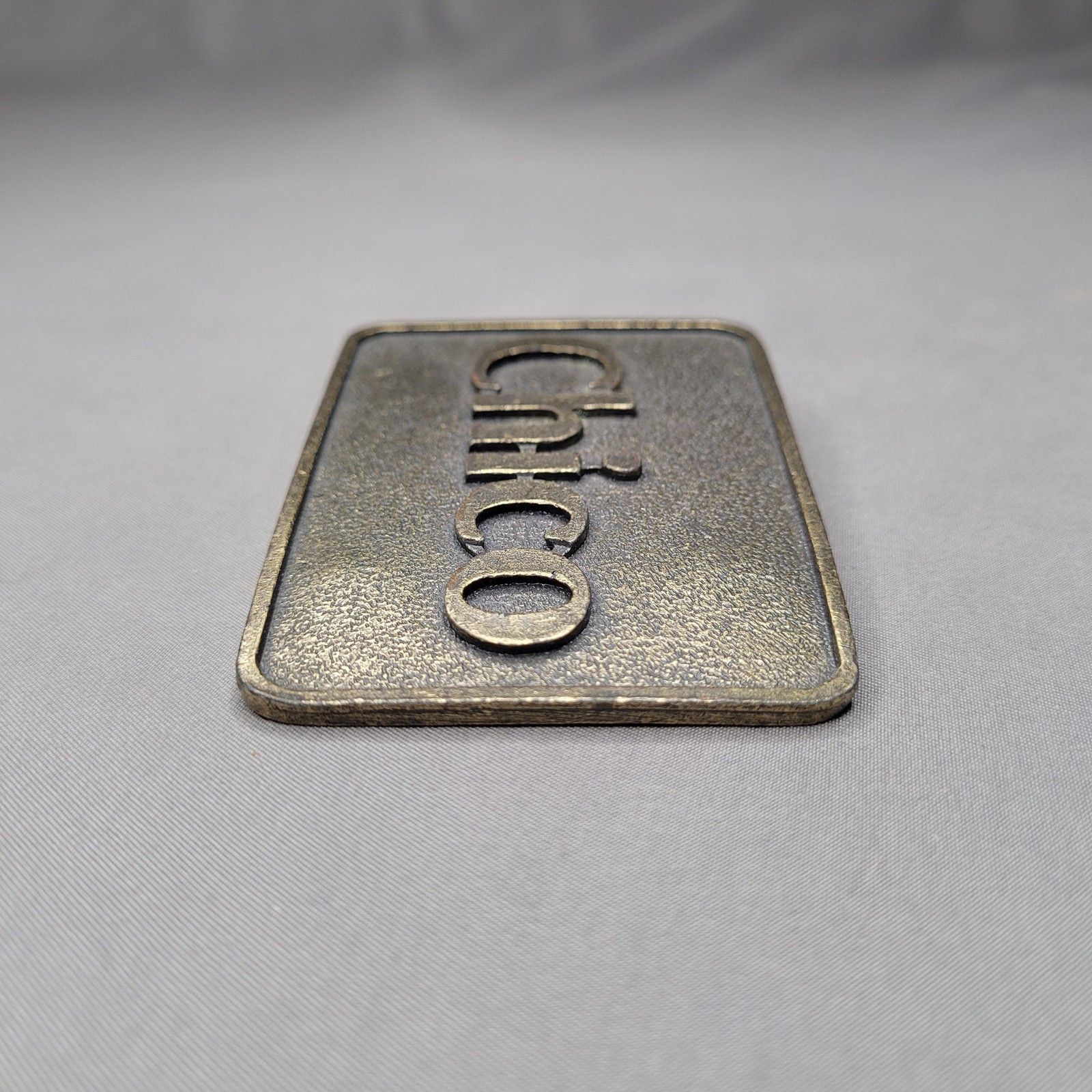 Chico Belt Buckle Mens One Size Antique Brass Tone Rectangular Western Cowboy CA