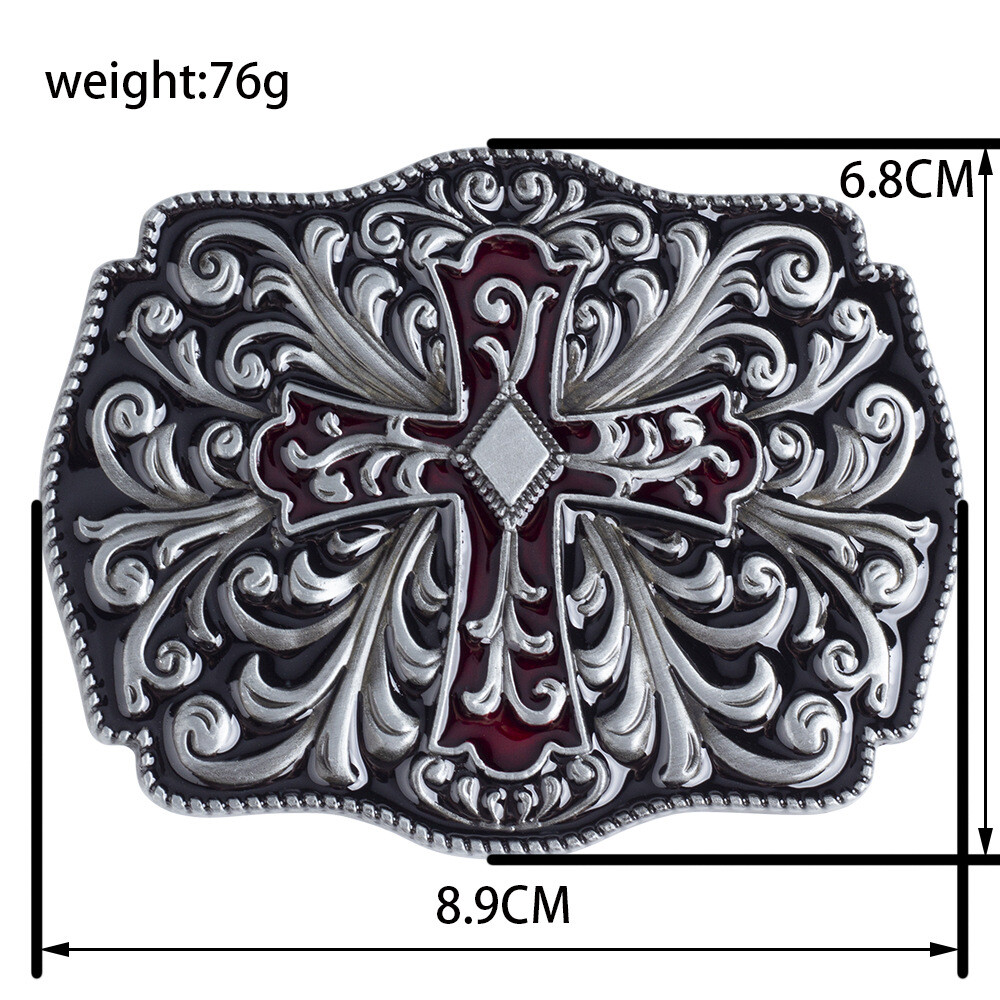 Christian Cross Belt Buckle Western Cowboy Motorcycle Riding Belt Buckle
