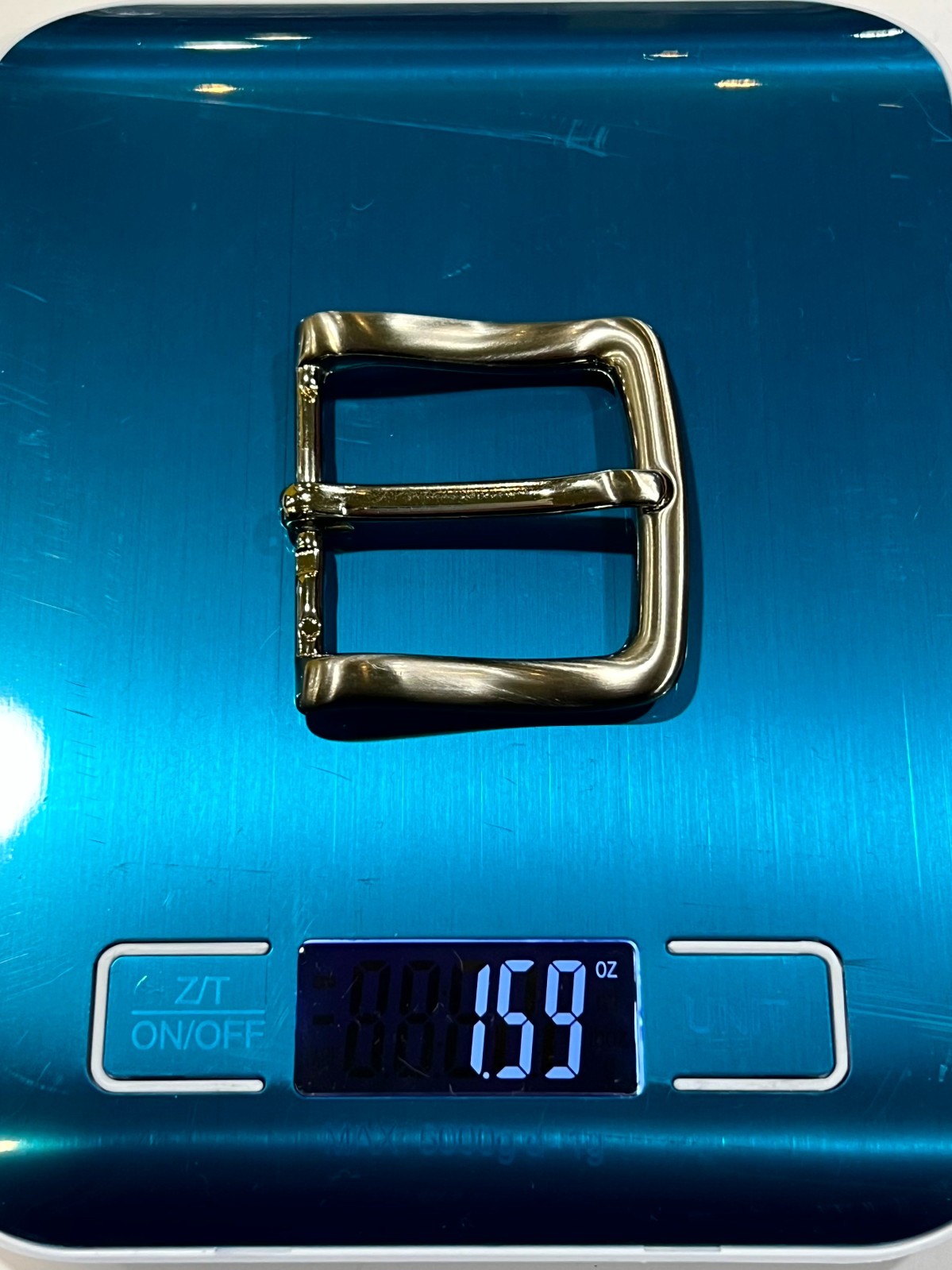 Solid Brass Satin Nickel Belt Buckle Made in Italy Fits 1.57&Prime; Belt Strap