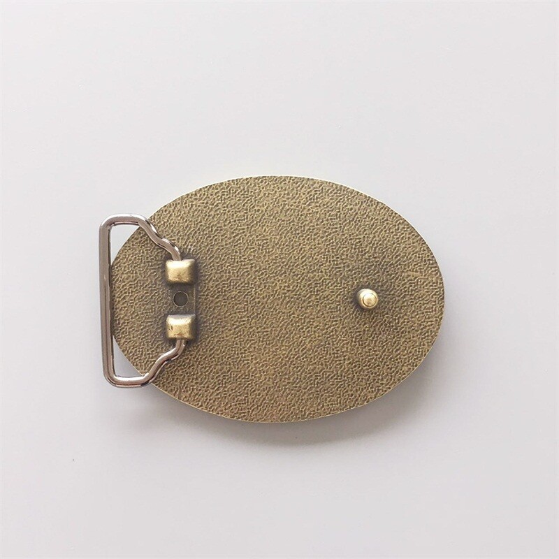 Vintage Bronze Plated Rose Western Oval Belt Buckle also Stock in the US