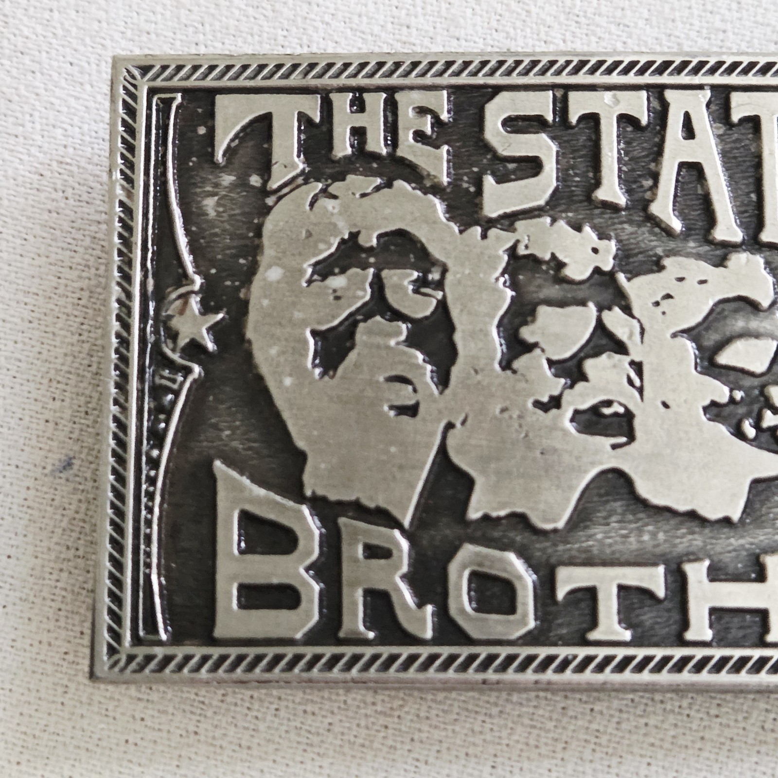 Belt Buckle – Legendary Buckles Jimm Watson 1974 Statler Brothers (some wear)