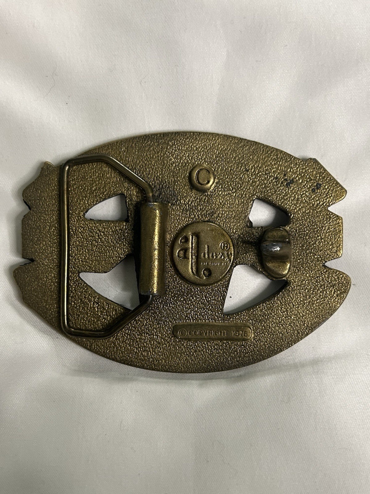 Dezy Belt Buckle 1976 Fabulous Las Vegas Dice Playing Cards