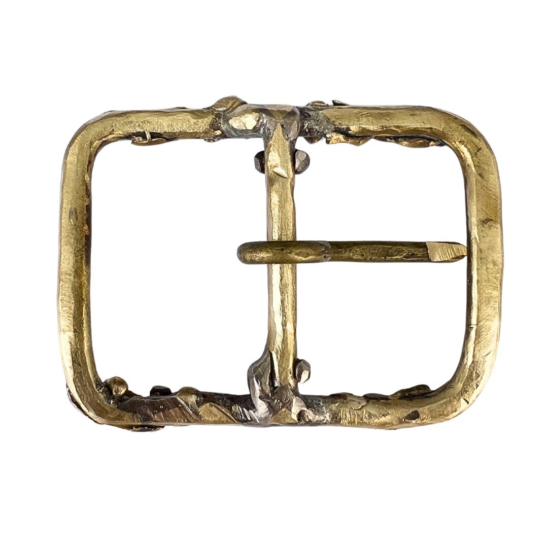 Handmade Solid Brass Belt Buckle USA | 1.5&Prime; Retro Artisan Buckle Men & Women