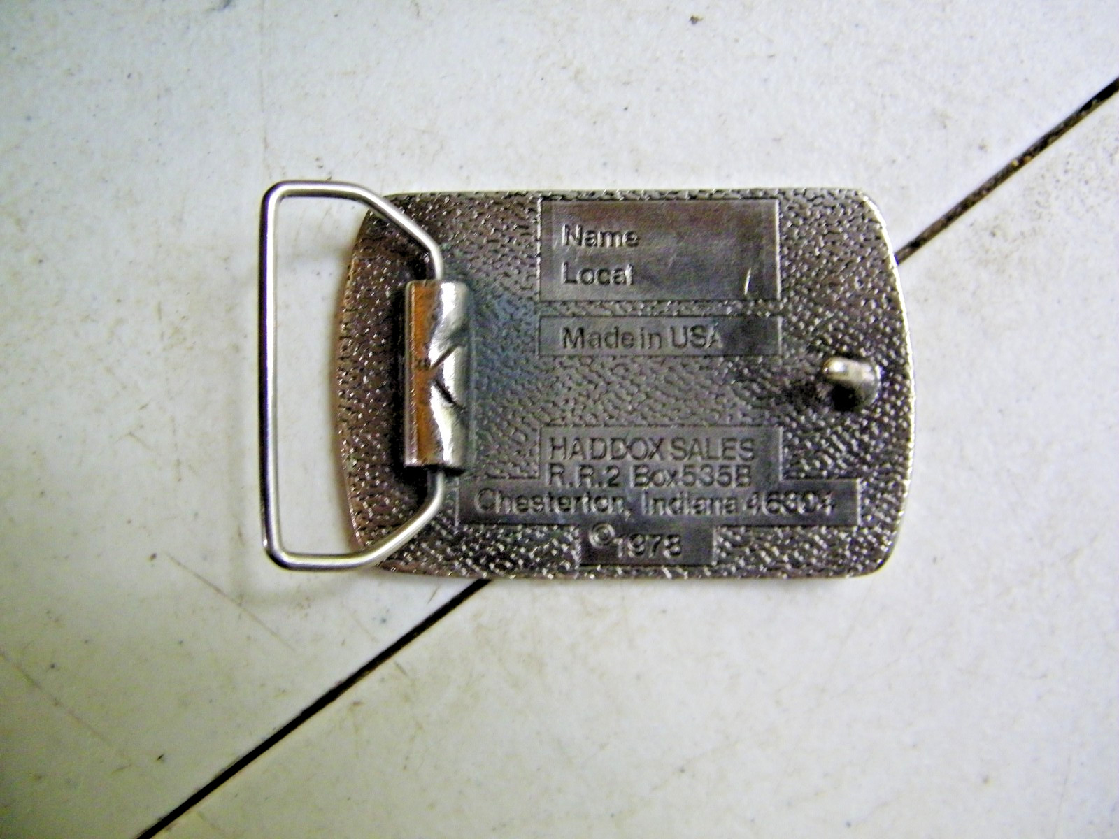 Electrician We Light up America Belt Buckle 1978 Made in Indiana U.S.A.