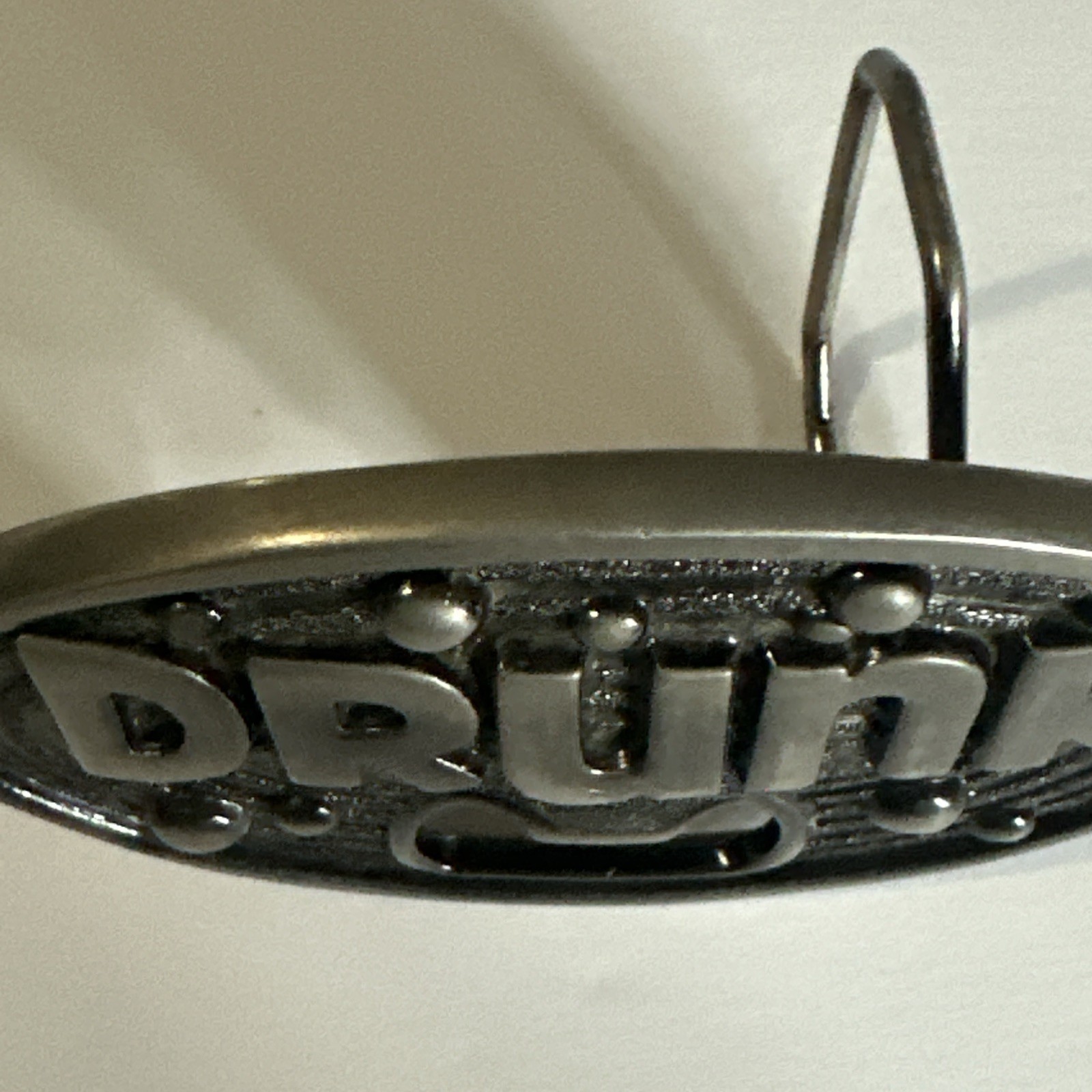 Vintage large metal Bottle Opener / belt buckle DRUNK