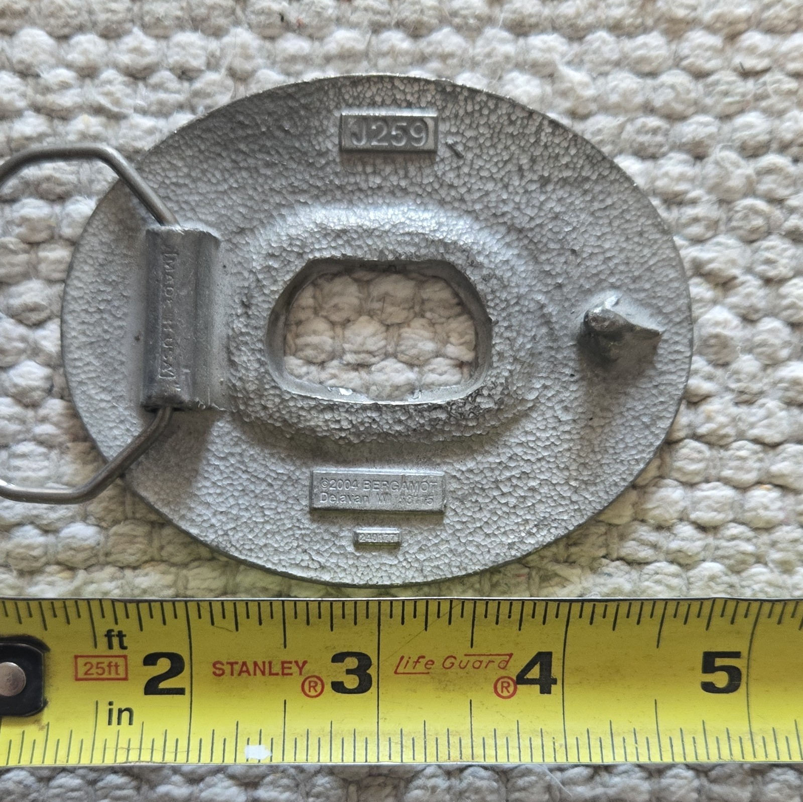 Bergamot « Got Cerveza? » Oval Western Belt Buckle Bottle Opener 1.5in J259 2004