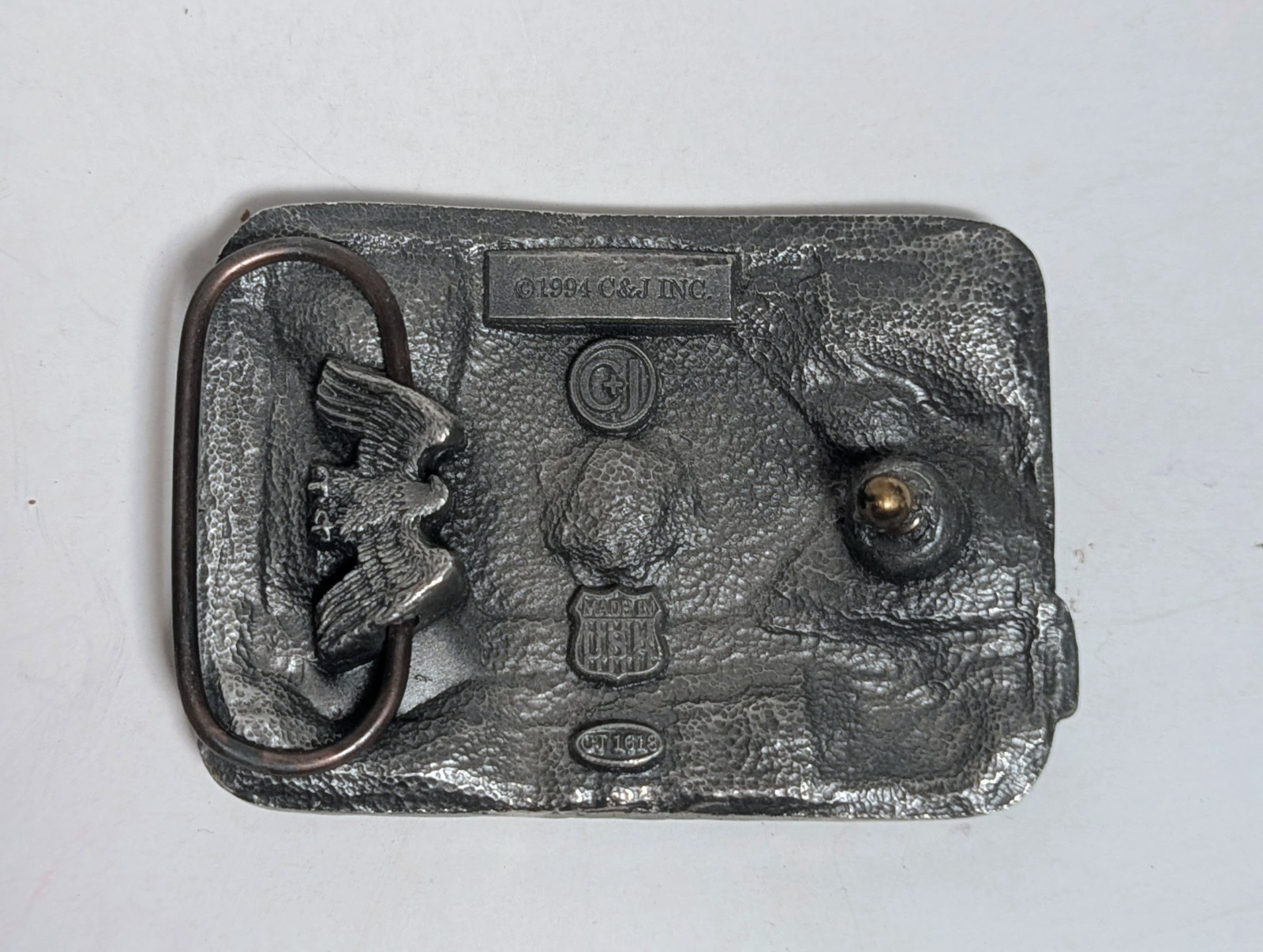 Carpenter Belt Buckle C+J INC 1994 Tools Hammer Screwdriver