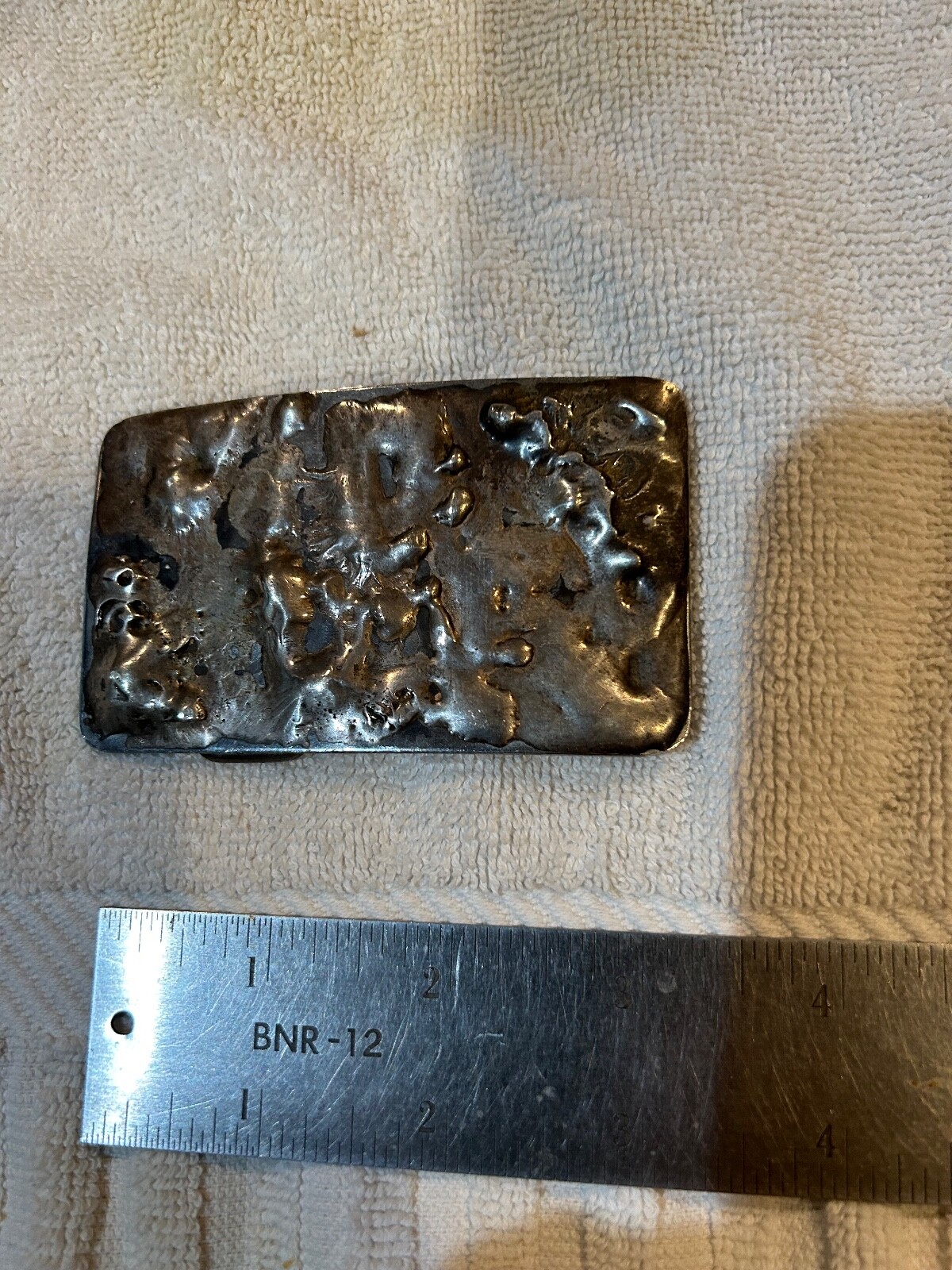 Vintage Modern Modernist Abstract Belt Buckle Brutalist