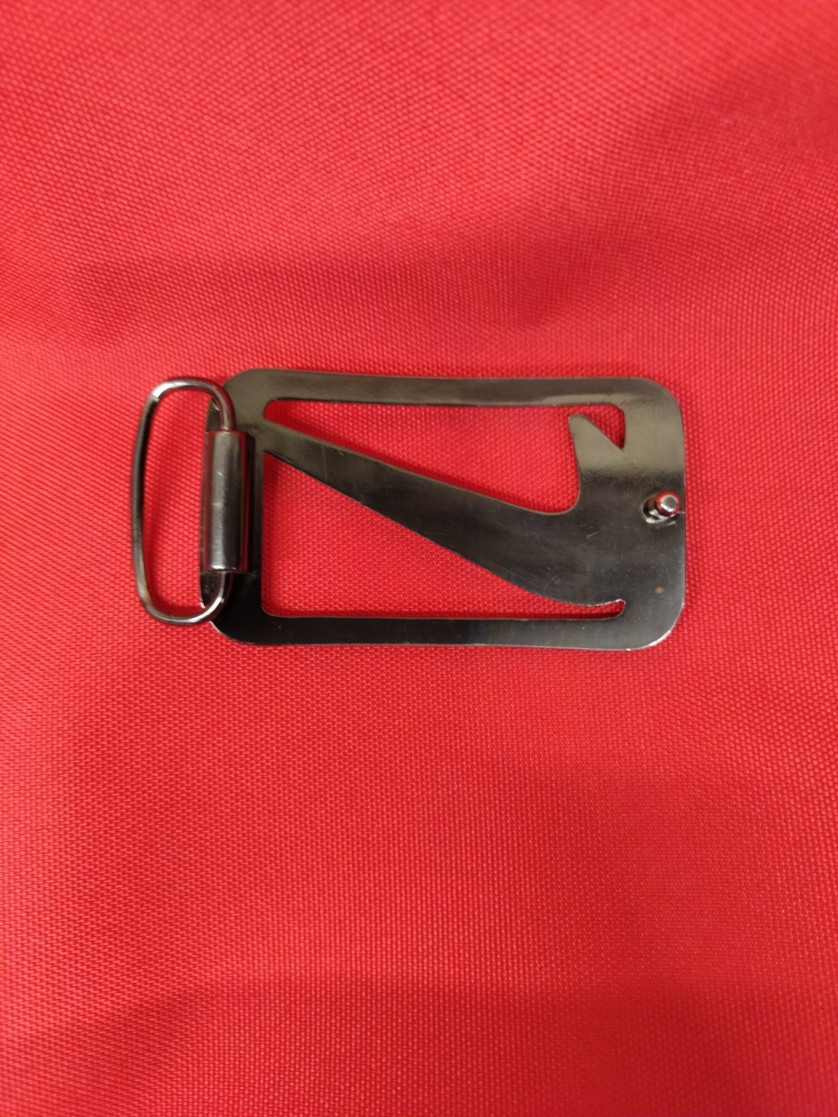 Nike Mark Symbol Buckle Belt Pants Shorts Sports Metal