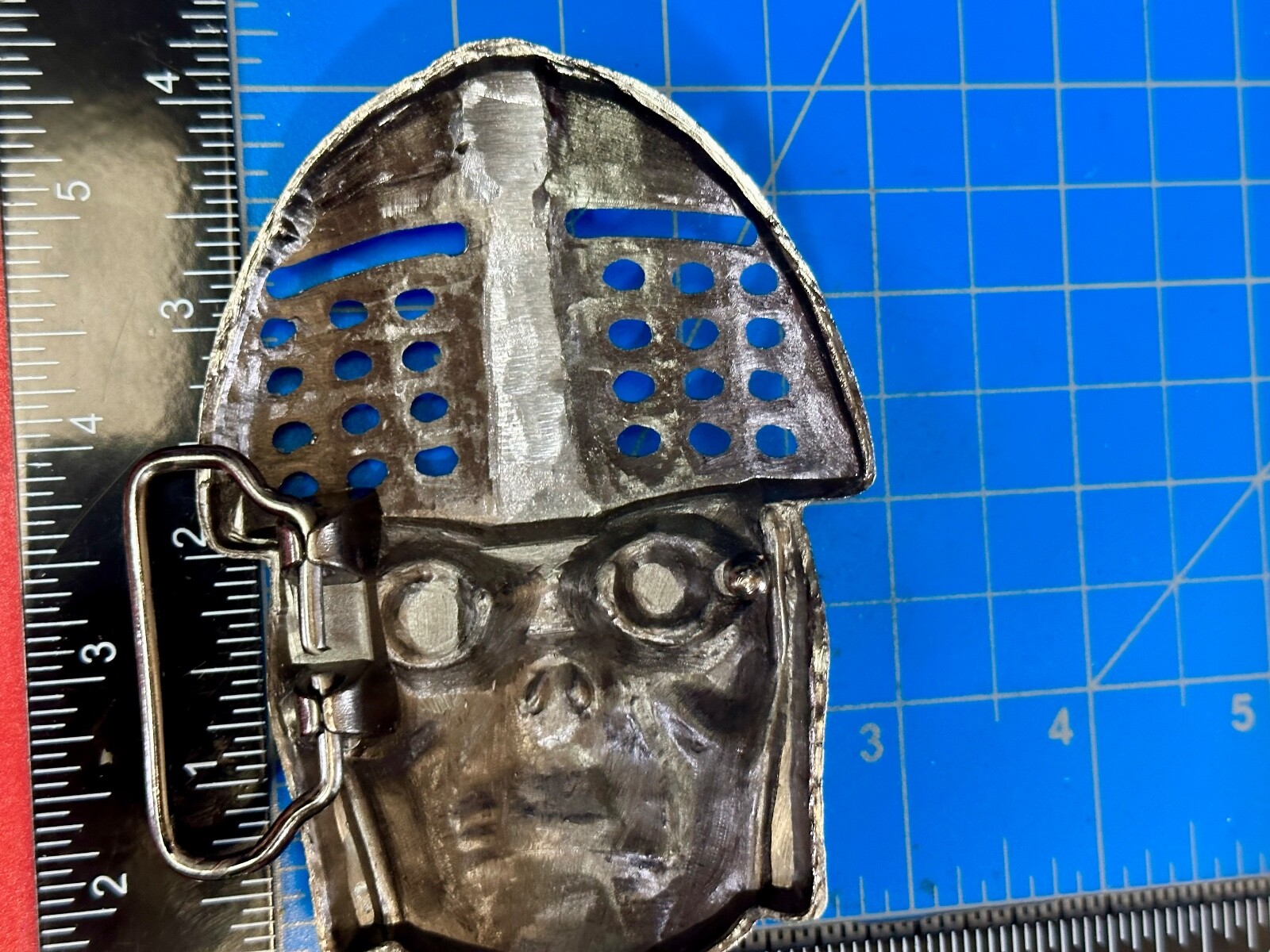 Knights Helmet & Skull Belt Buckle Medieval Armor Design Belt Buckle