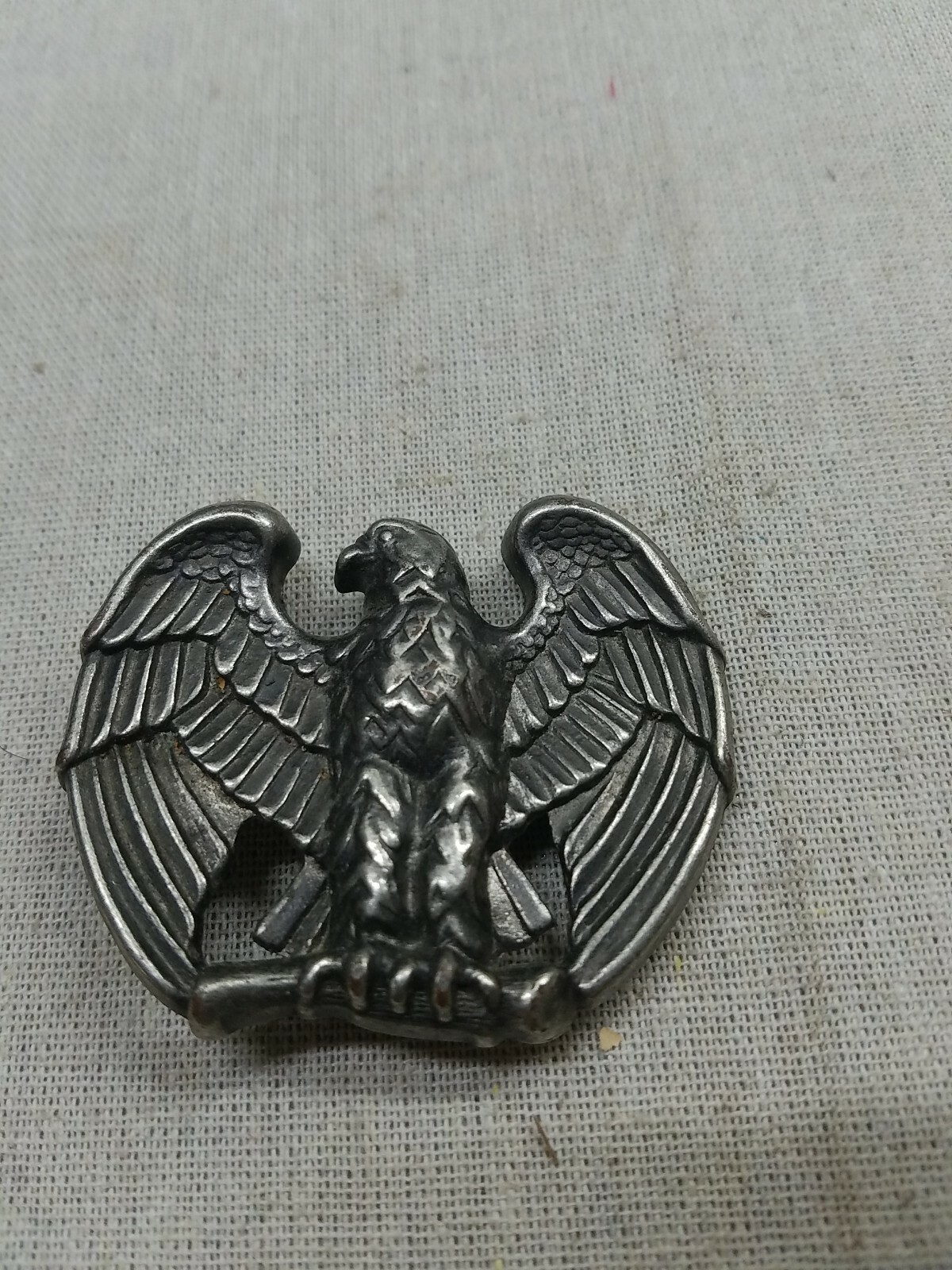 Vtg pewter belt buckle Eagle Avon 