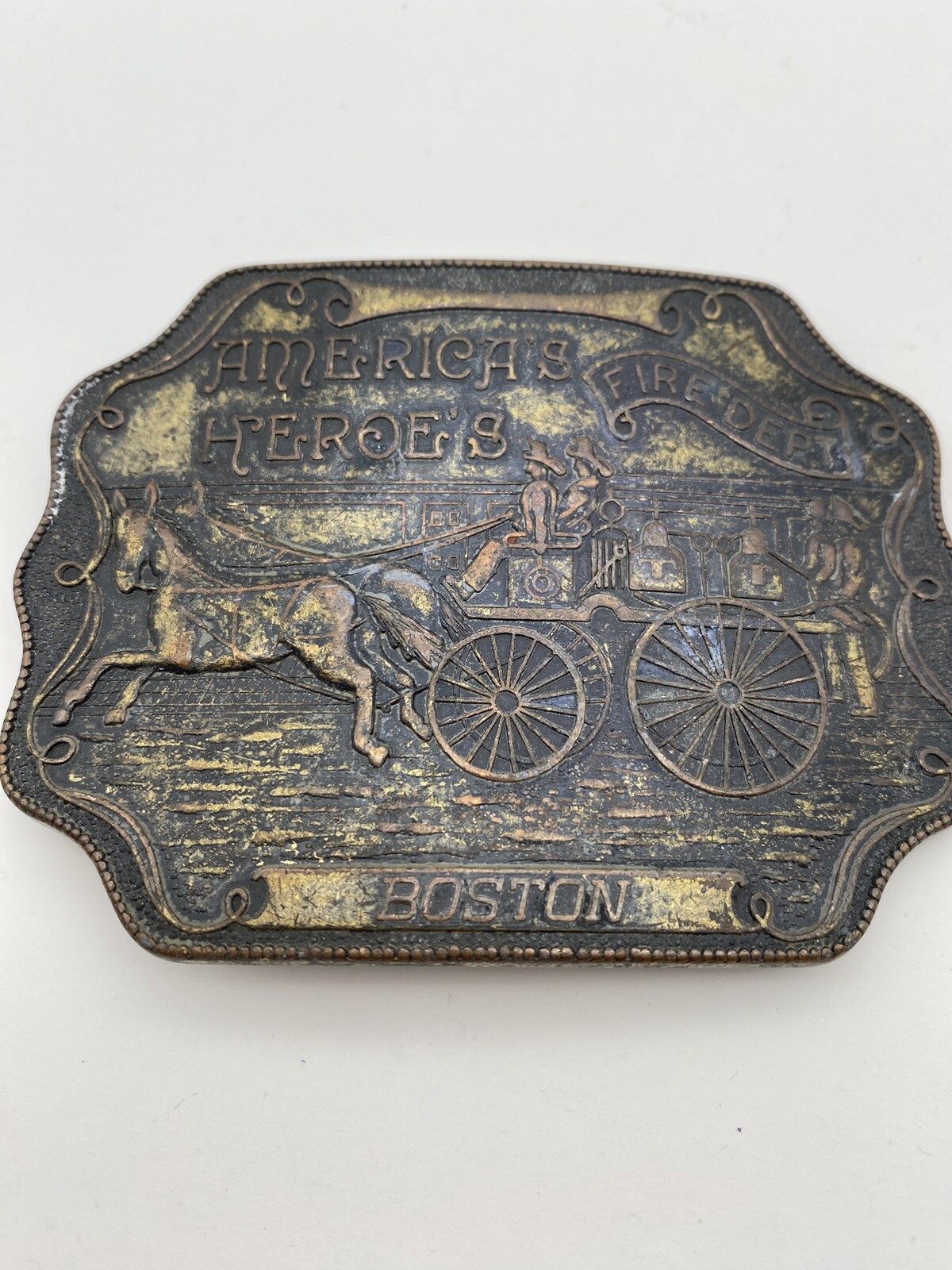 America&rsquo;s Heroe&rsquo;s Fire Dept., Boston Brass Belt Buckle