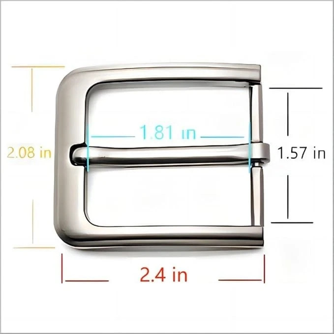1.5 Inches (38-40 Mm) Belt Buckle Single Prong Square Replacement Buckle for Men