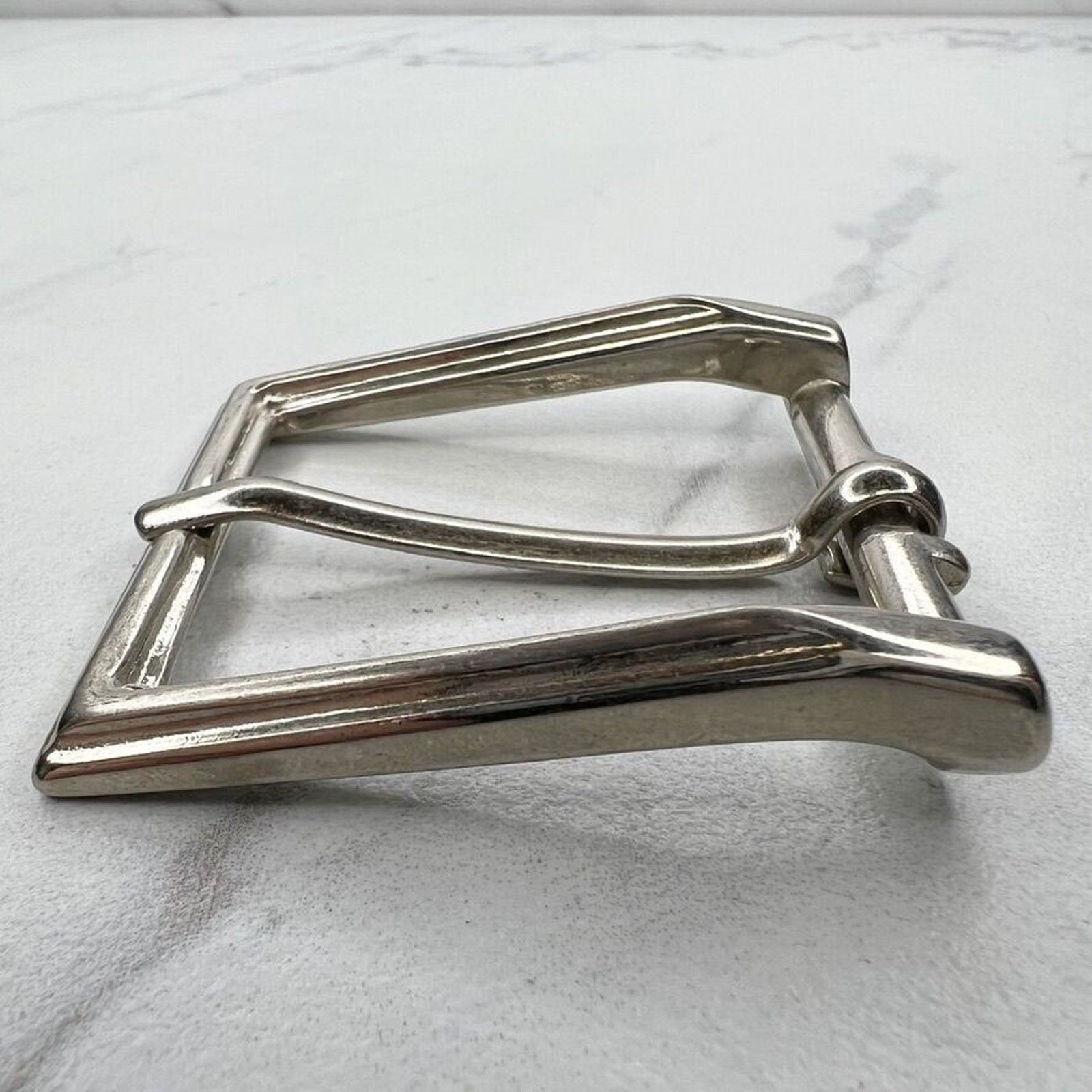 Silver Tone Simple Basic Belt Buckle