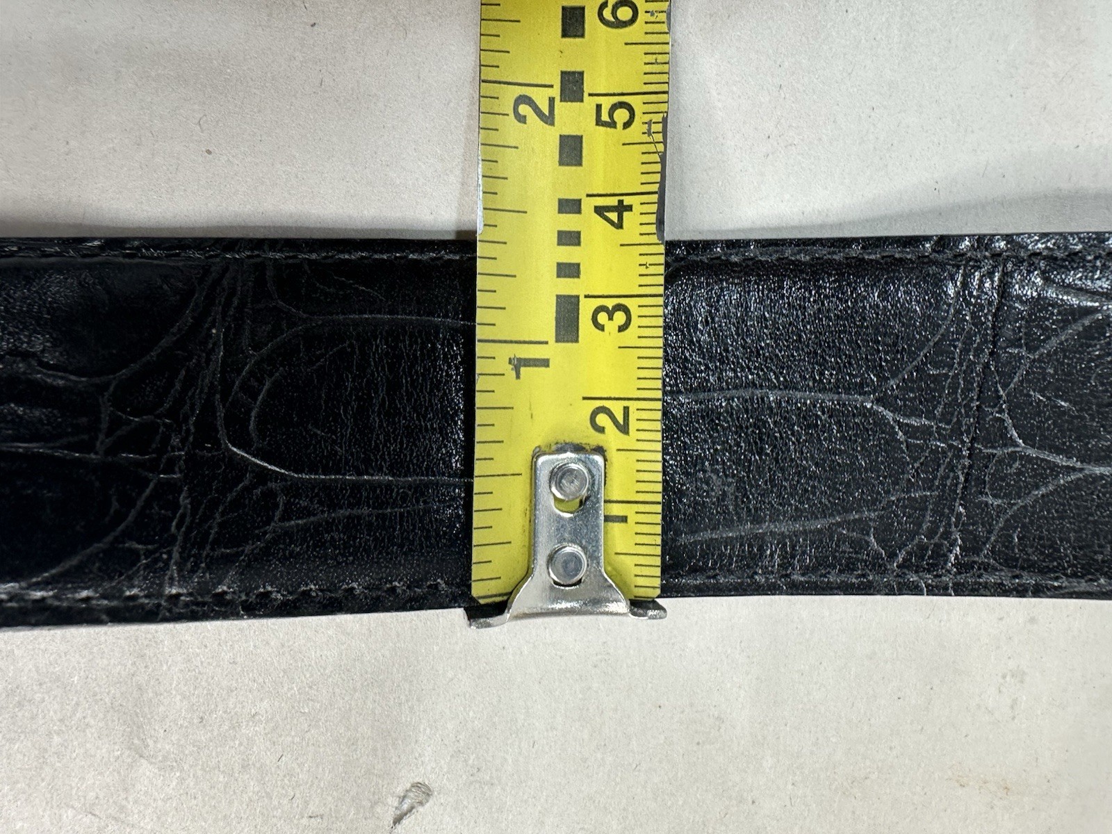 Vintage Large Silver Alligator Buckle and Black Alligator Belt Size S Small