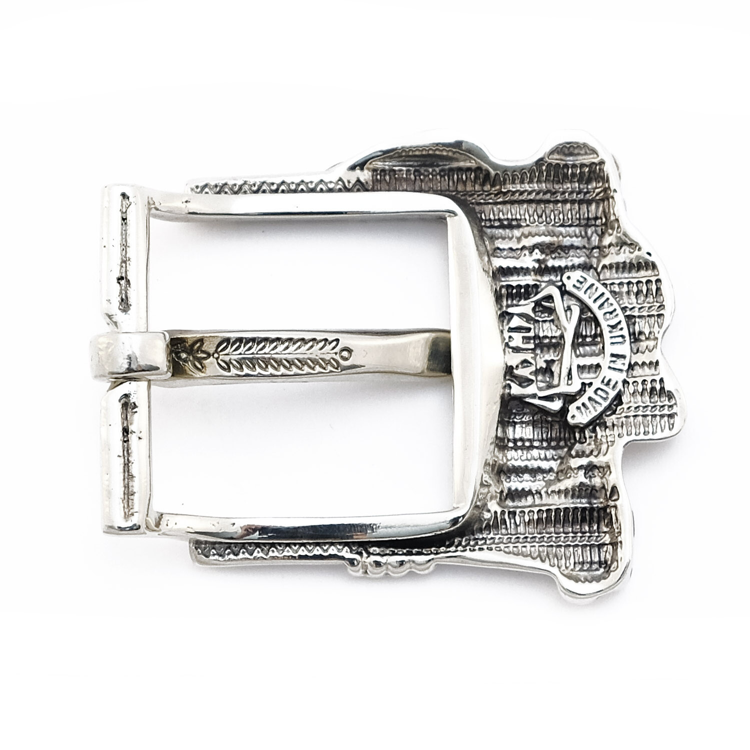 German silver skull belt buckle « Jolly Roger », Pin type Skeleton belt buckle