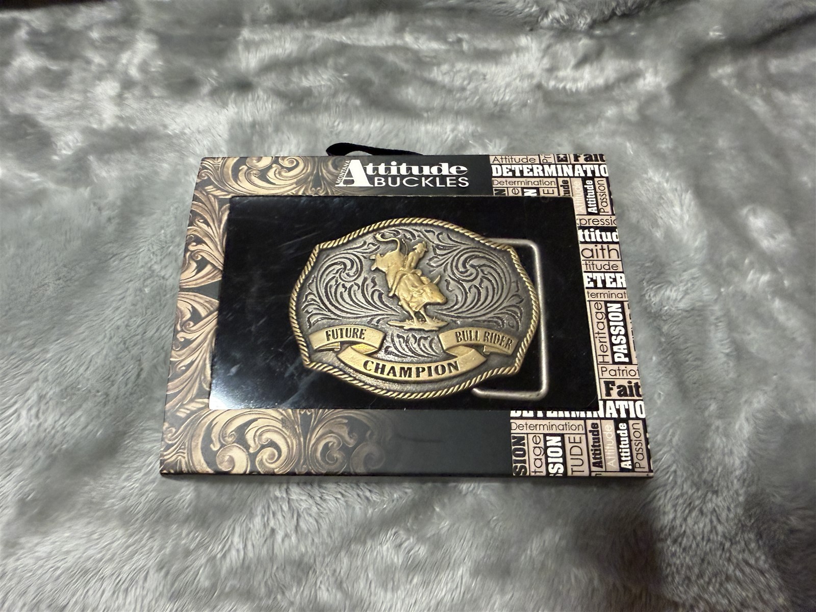 NEW MONTANA SILVERSMITHS FUTURE BULL RIDER BELT BUCKLE A1025P