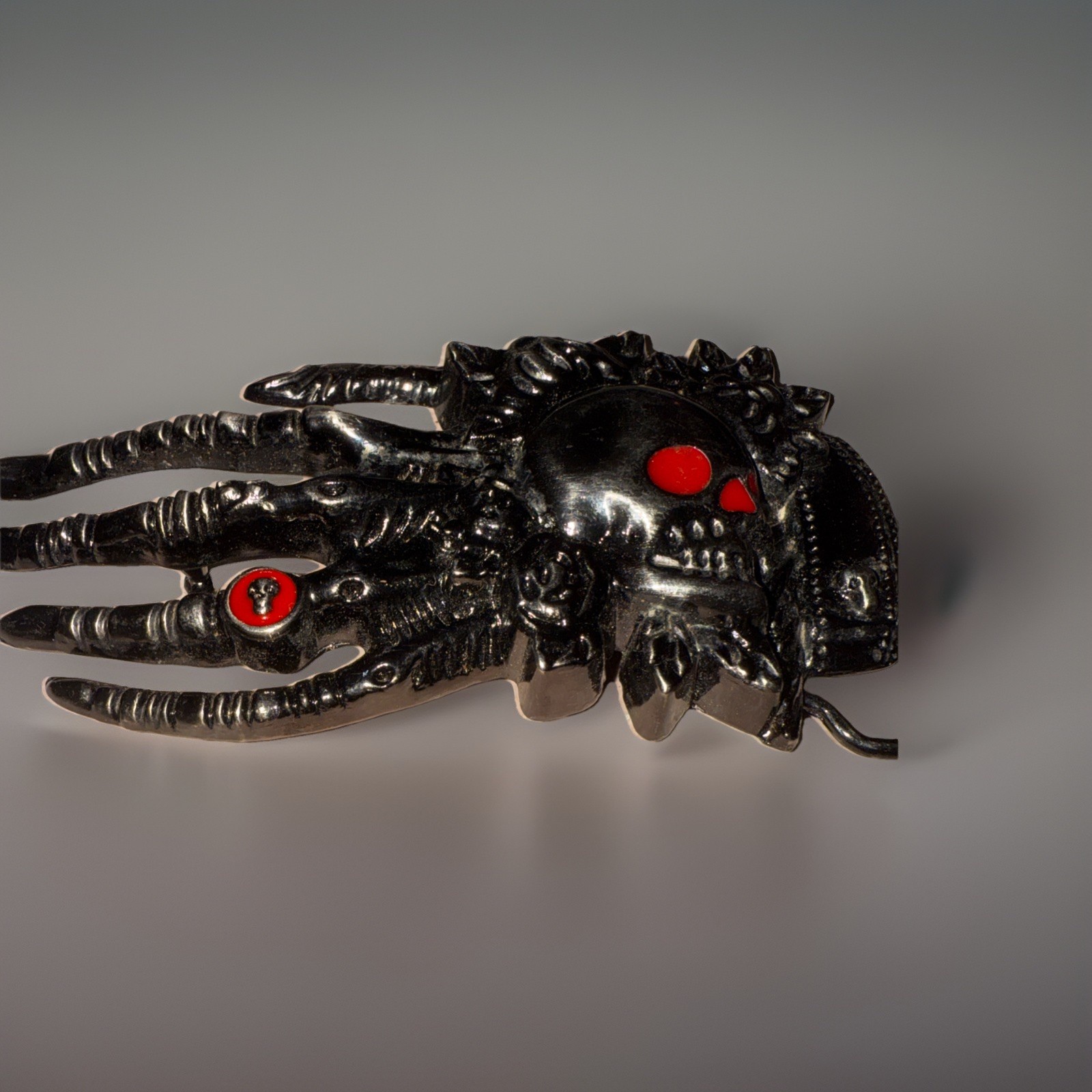 Skull and Skeletal Hand Belt Buckle