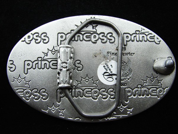 RG07105 *NOS* REALLY COOL 2002 **PRINCESS** FASHION PEWTER BELT BUCKLE