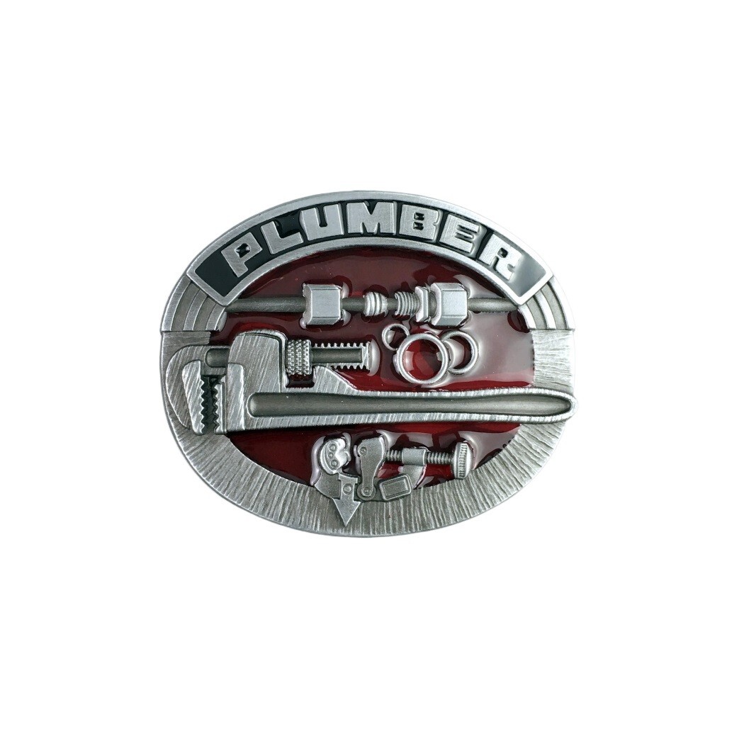 Vintage Style Enamel Trades Tradesman Belt Buckle Boucle de ceinture