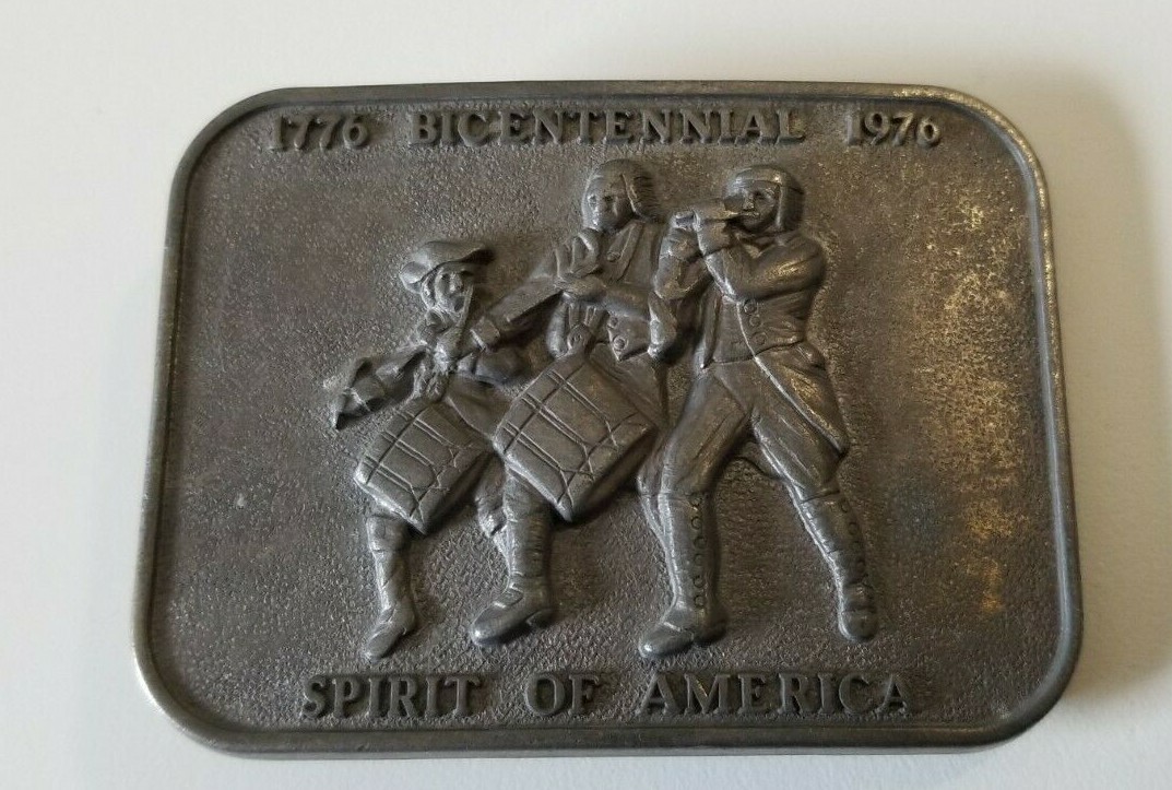 Belt Buckle 1776 Bicentennial 1976 Spirit Of America Vintage 1976