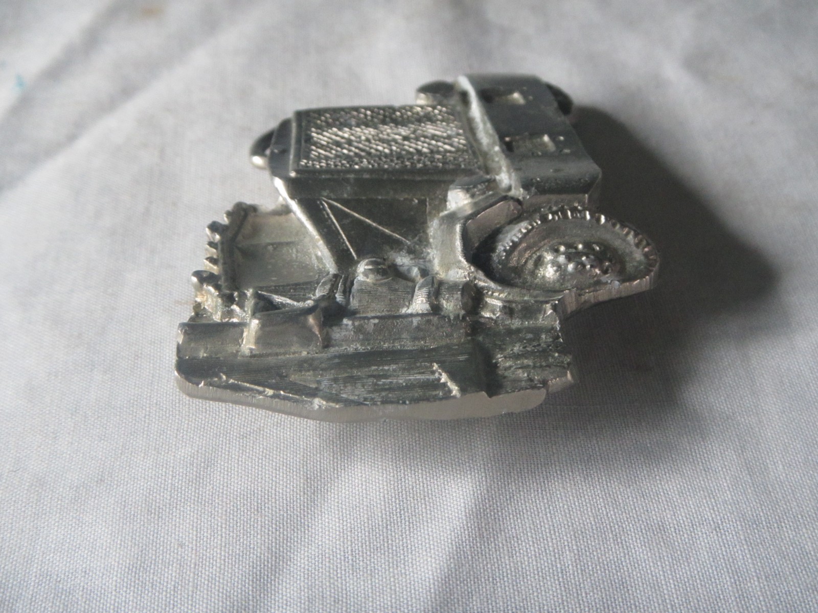 trucker semi tractor trailer truck pewter belt buckle