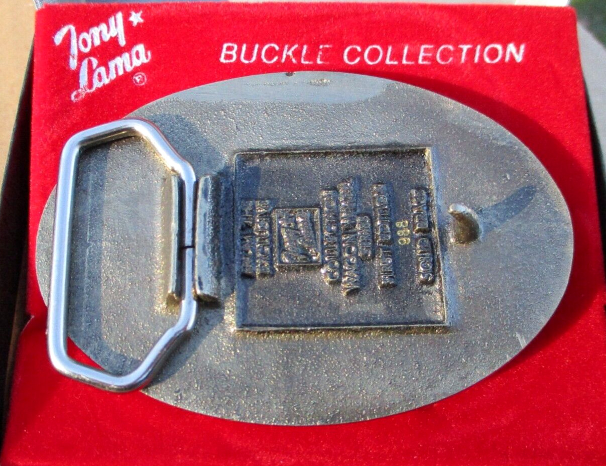 TONY LAMA Stage Coach Wagon Wheel Series Belt Buckle FIRST Edition Limited #988