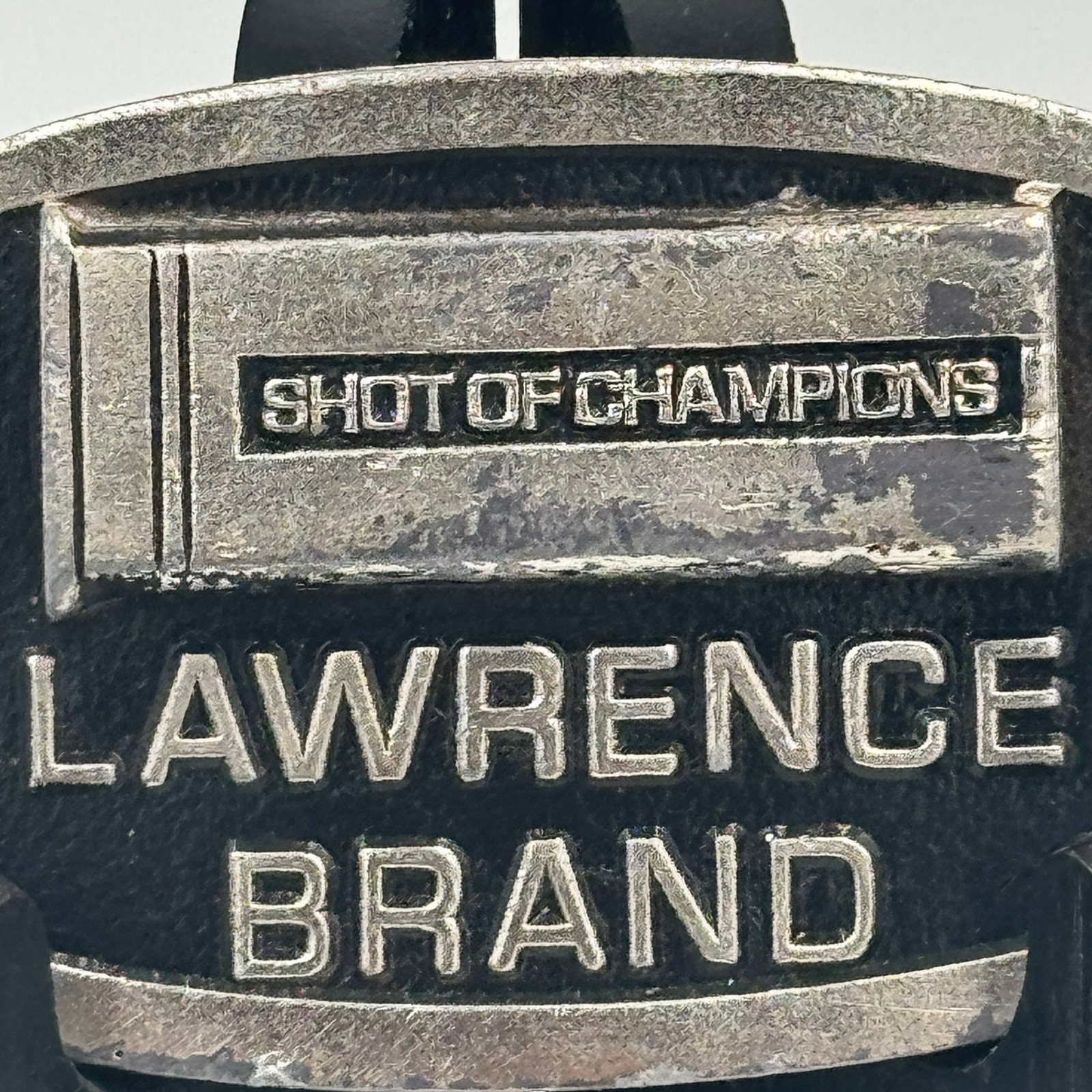 Vintage Lawrence Brand Shot of Champions Shotgun Shell Belt Buckle