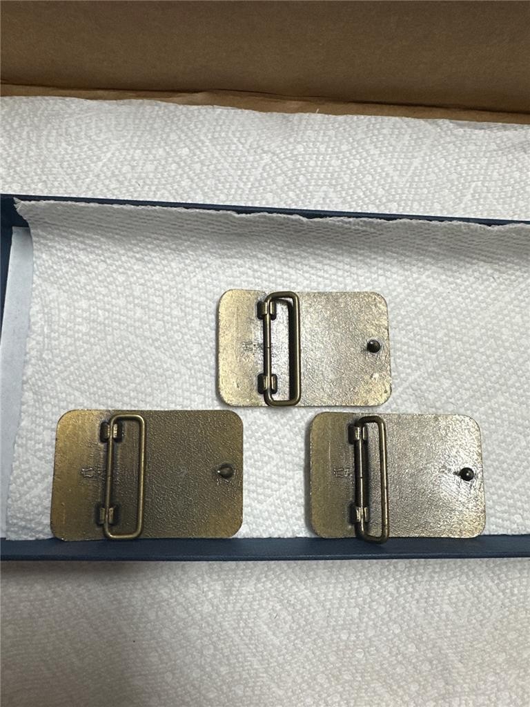 Vintage The Miehle Belt Buckle Lot of 3 Buckles