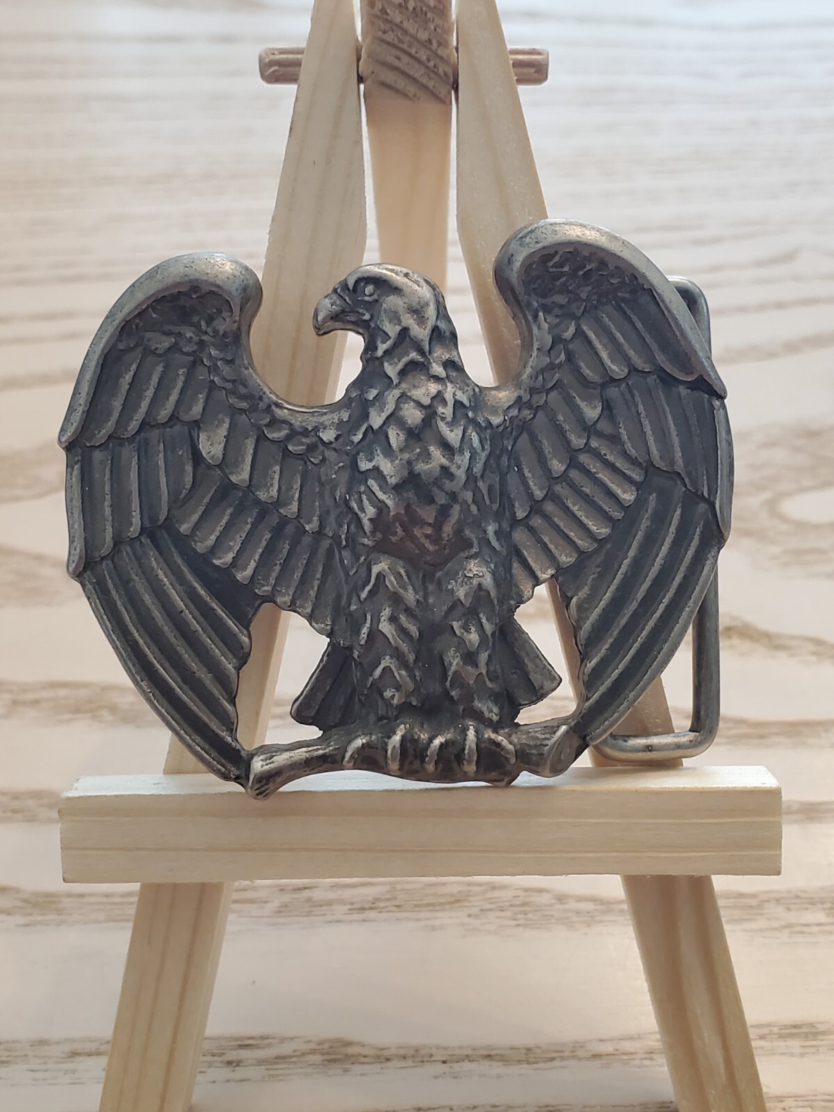 VTG Avon American Eagle Belt Buckle Silvertone.