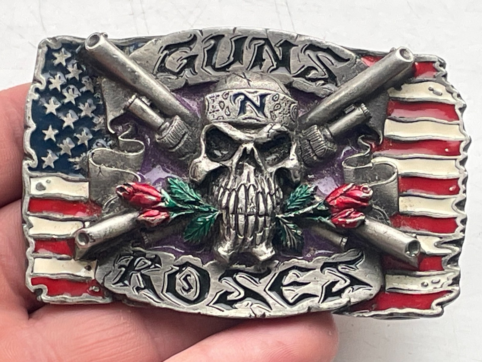 Guns N Roses 1994 vintage Belt Buckle The Brockum Collection Made In U.S.A.№4094