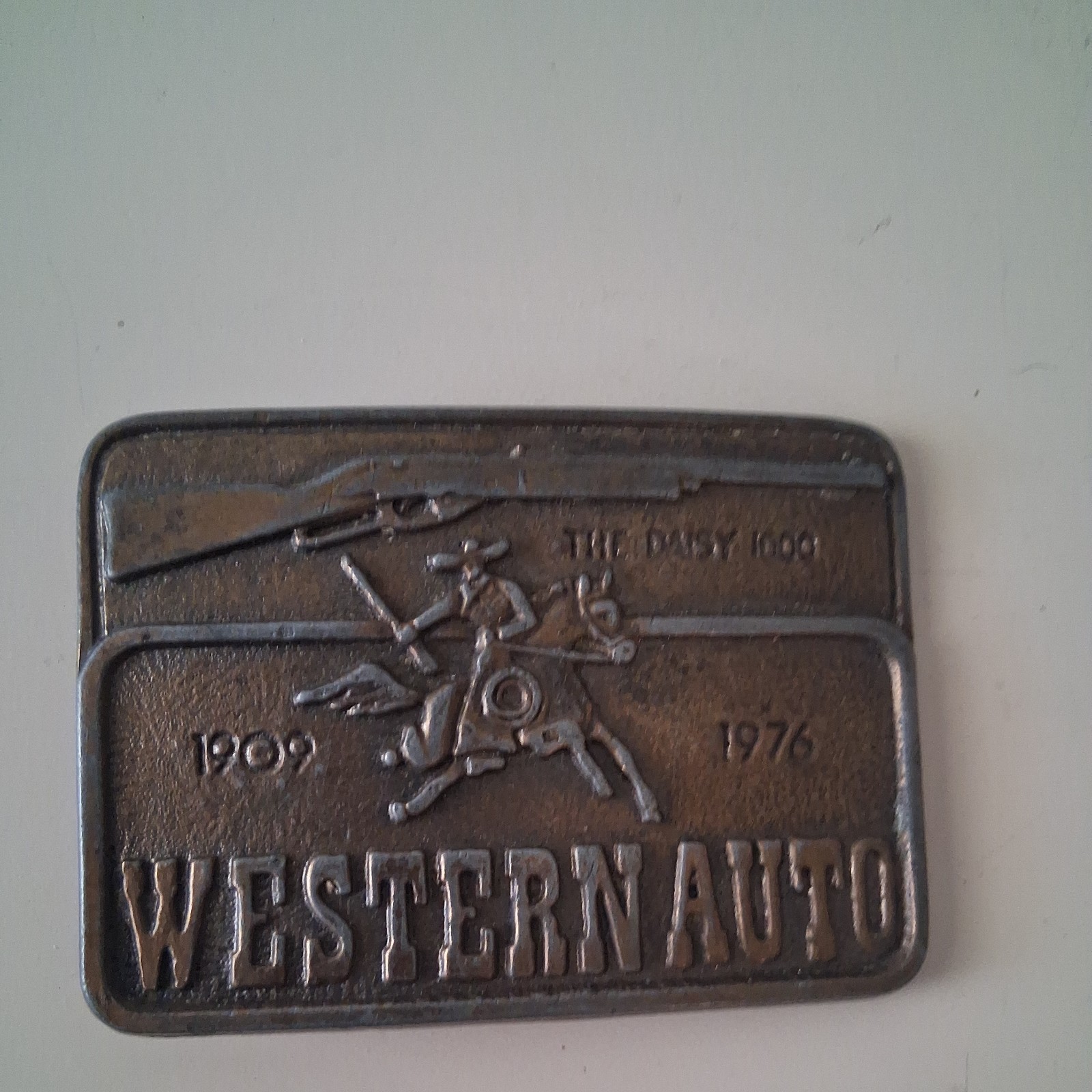 Gorgeous WESTERN AUTO 1909 1976 Belt Buckle Astamar Boston Made in U.S.A.