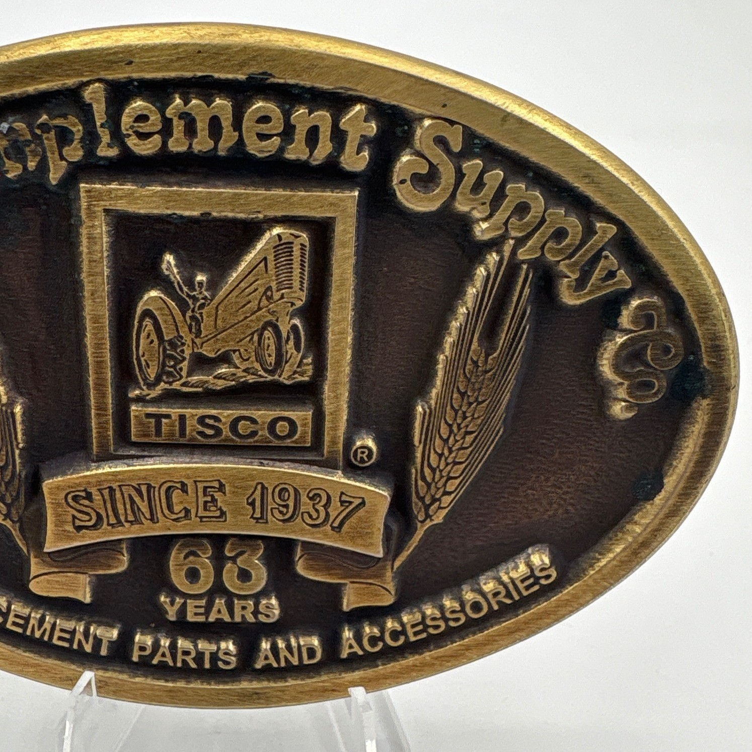 Tisco Tractor Implement Supply Co. Belt Buckle 2000 63 years limited #4142