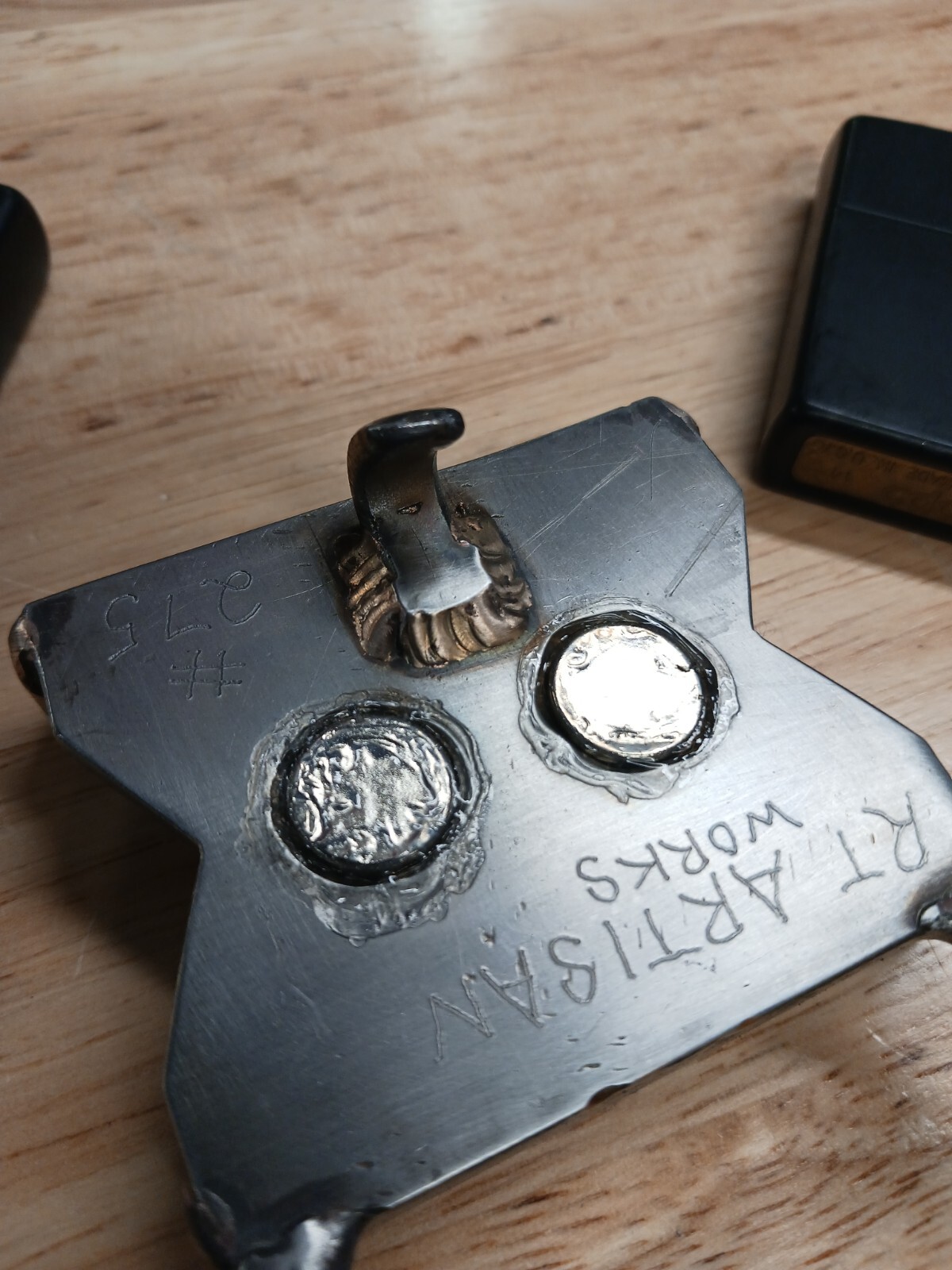 ZIPPO BELT BUCKLE HOLSTER -Handmade- STAINLESS – RT ARTISAN WORKS