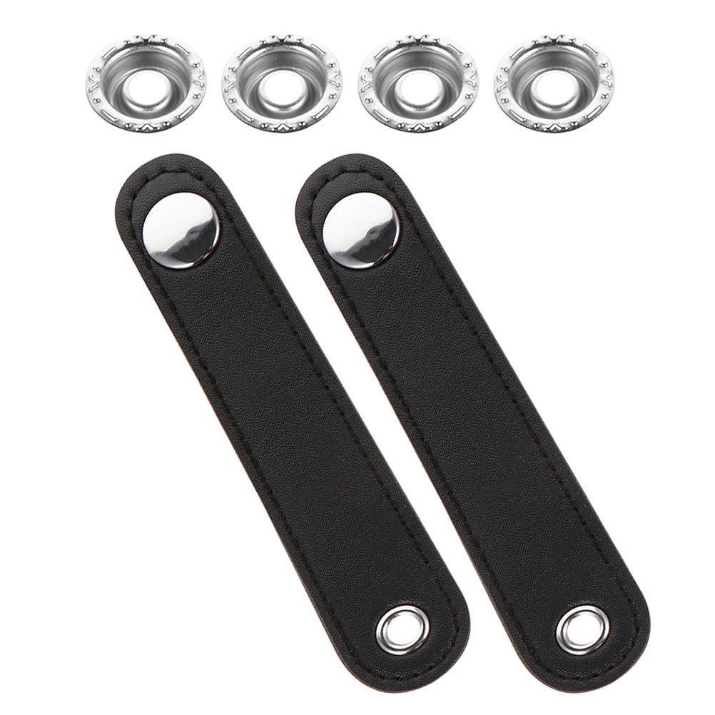 2Pcs Black Reusable Accordion Bellows Buckle Straps for Musical Instruments