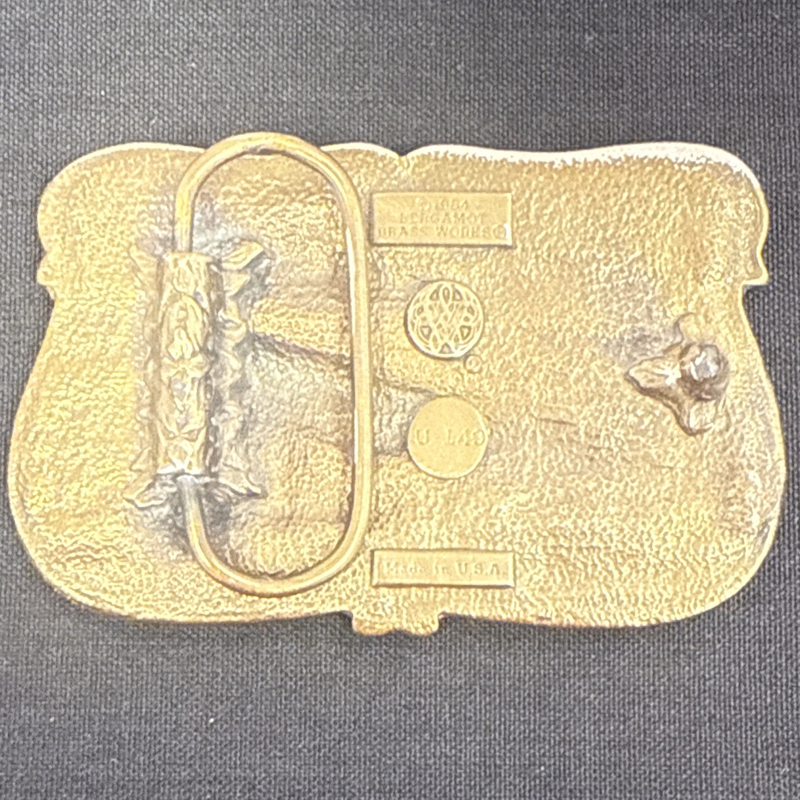 Vintage 1984 Bergamot Brass Works U-149 Steam Train 5473 Belt Buckle