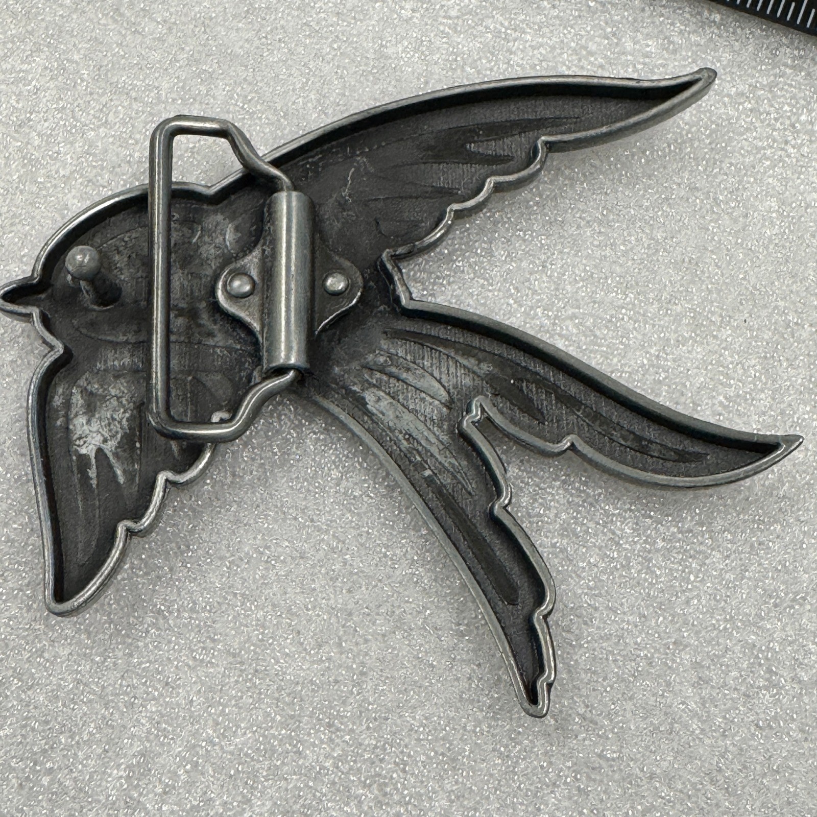 Black Bird Belt Buckle Swallow Flying Wings Metal Western Cowboy Biker