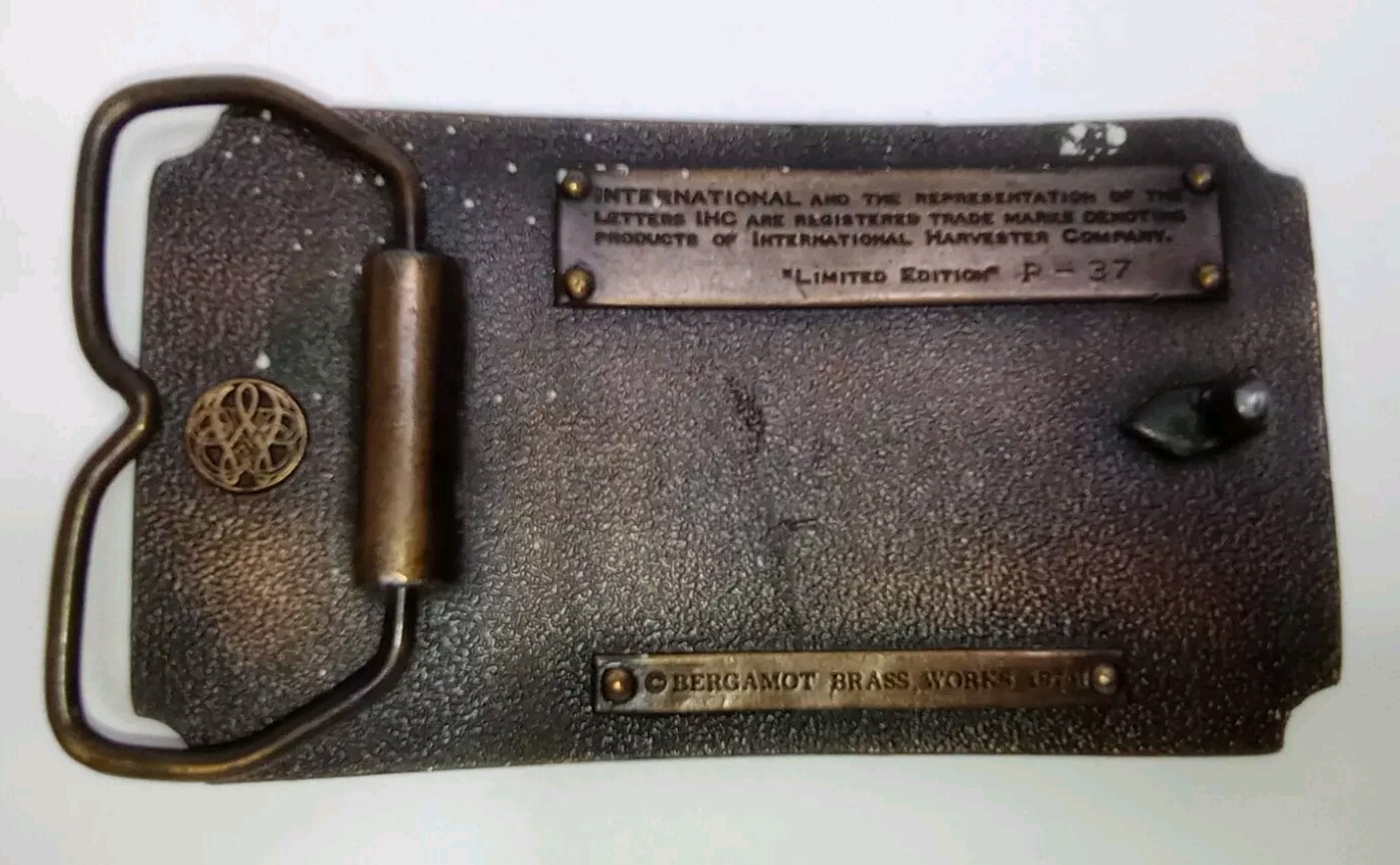 International Auto Wagon Limited Edition Belt Buckle Bergamot Brass Works 1974