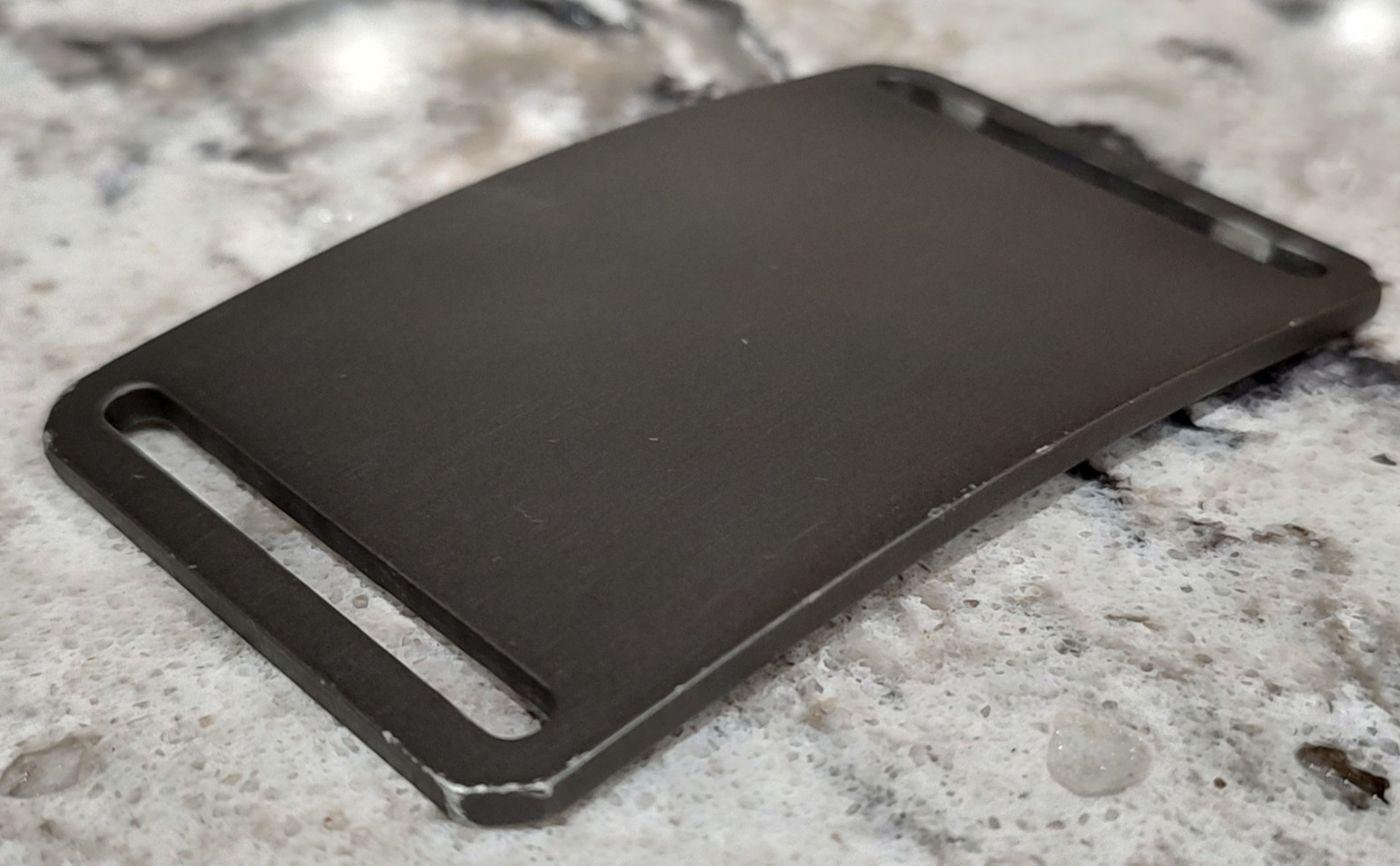 GRIP6 BELT BUCKLE – FLAT GUNMETAL SILVER – 1.5 INCH WIDE – USED
