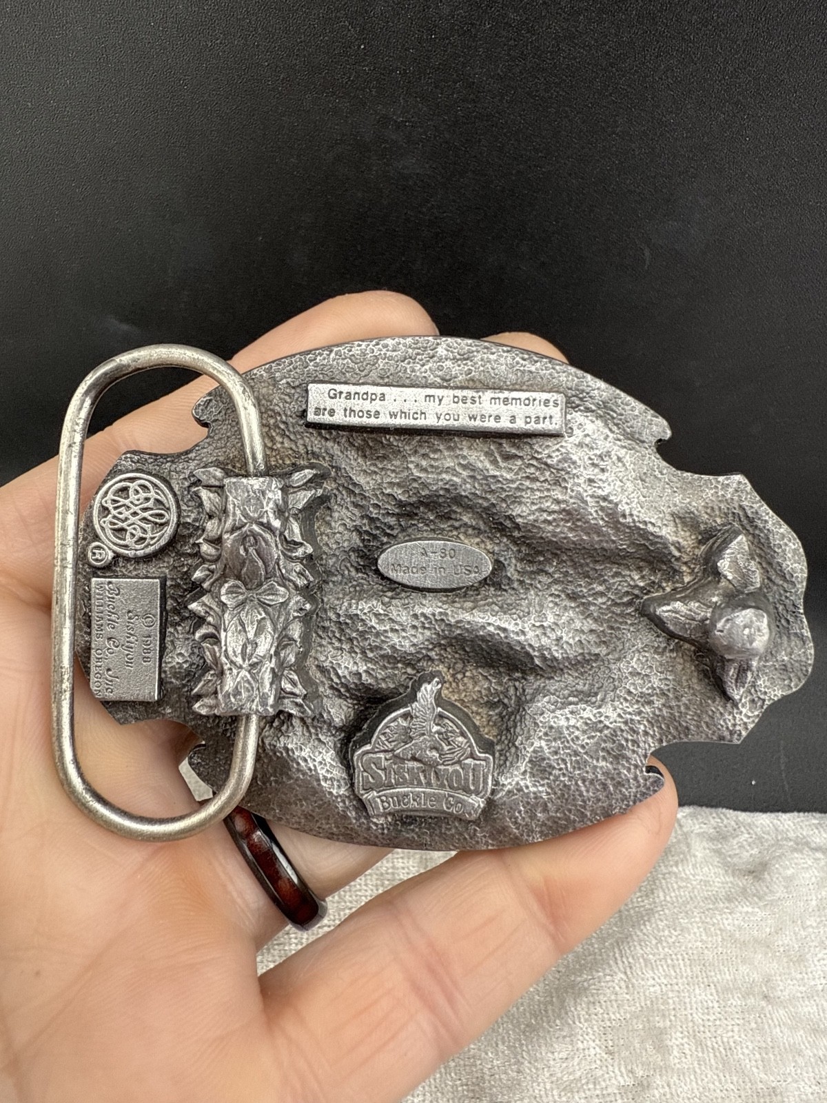 Vintage Belt Buckle Lot Michelob Grandpa Heavy