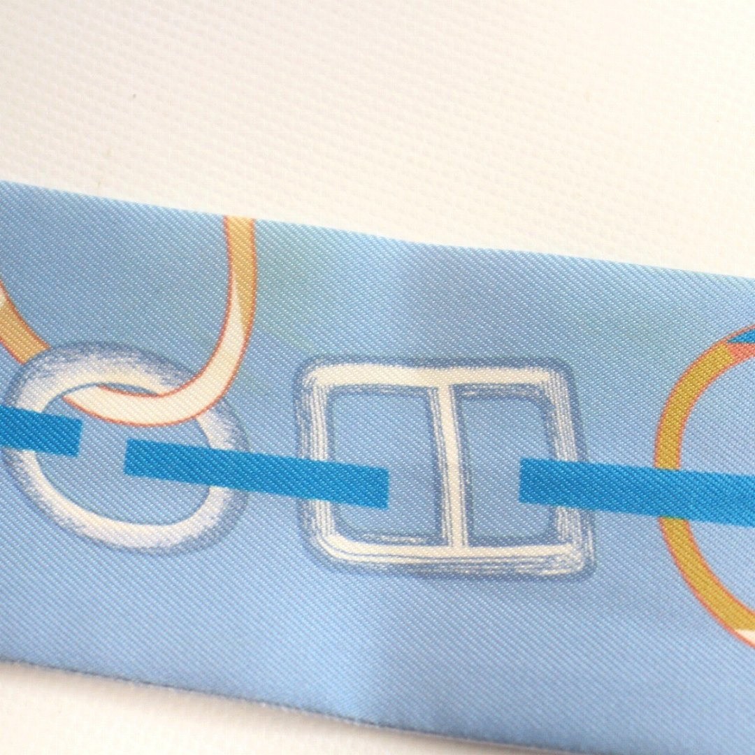 Hermes Twilly Dore Buckle Silk 100 Blue