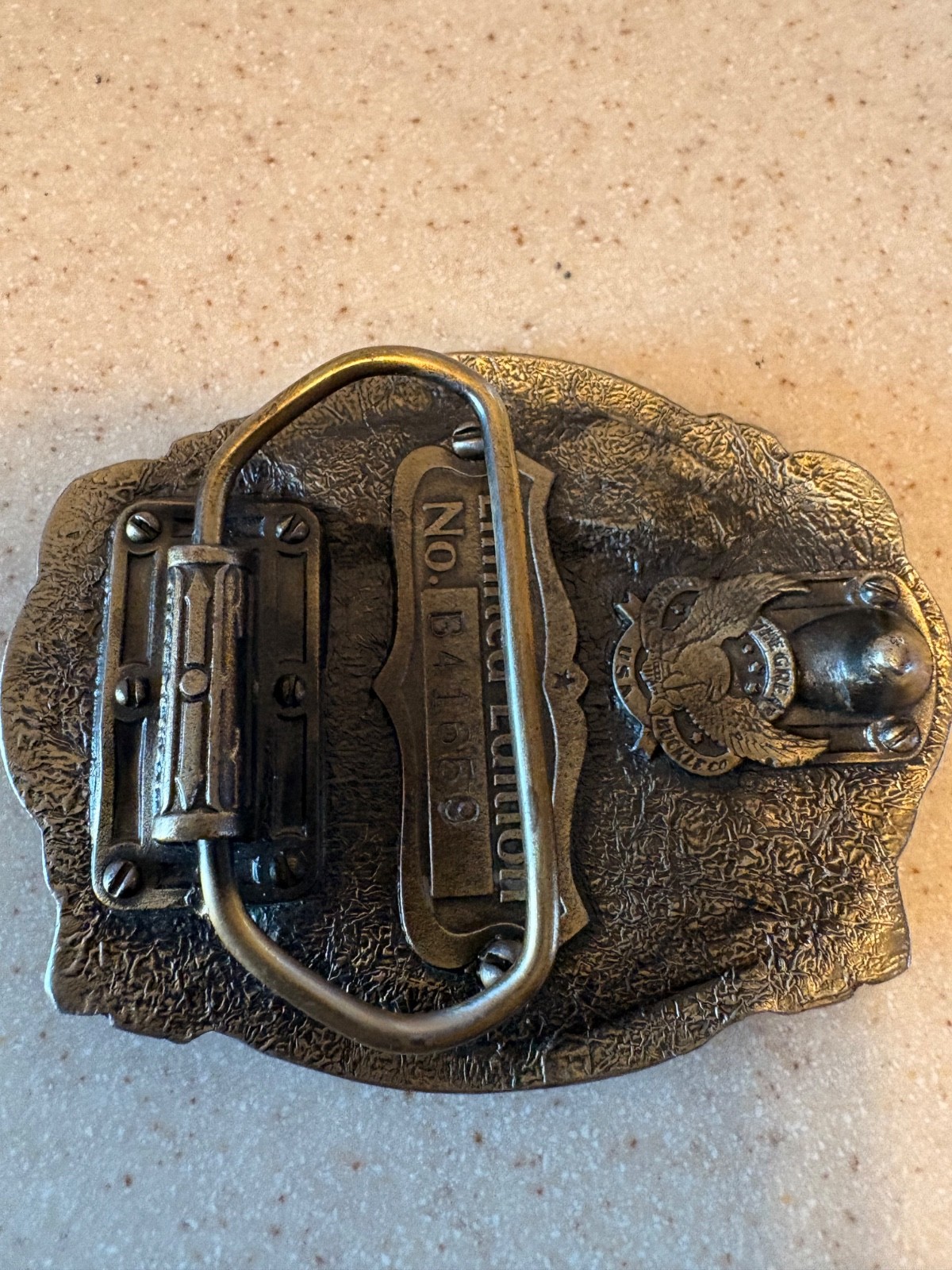 1987 BRASS UNITED STATES CONSTITUTION BELT BUCKLE – 200TH ANNIVERSARY
