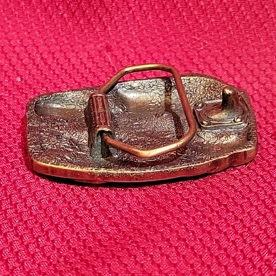 3&Prime; BELT BUCKLE Bass Anglers Sportsman Society VINTAGE B.A.S.S. Brass metal Fish