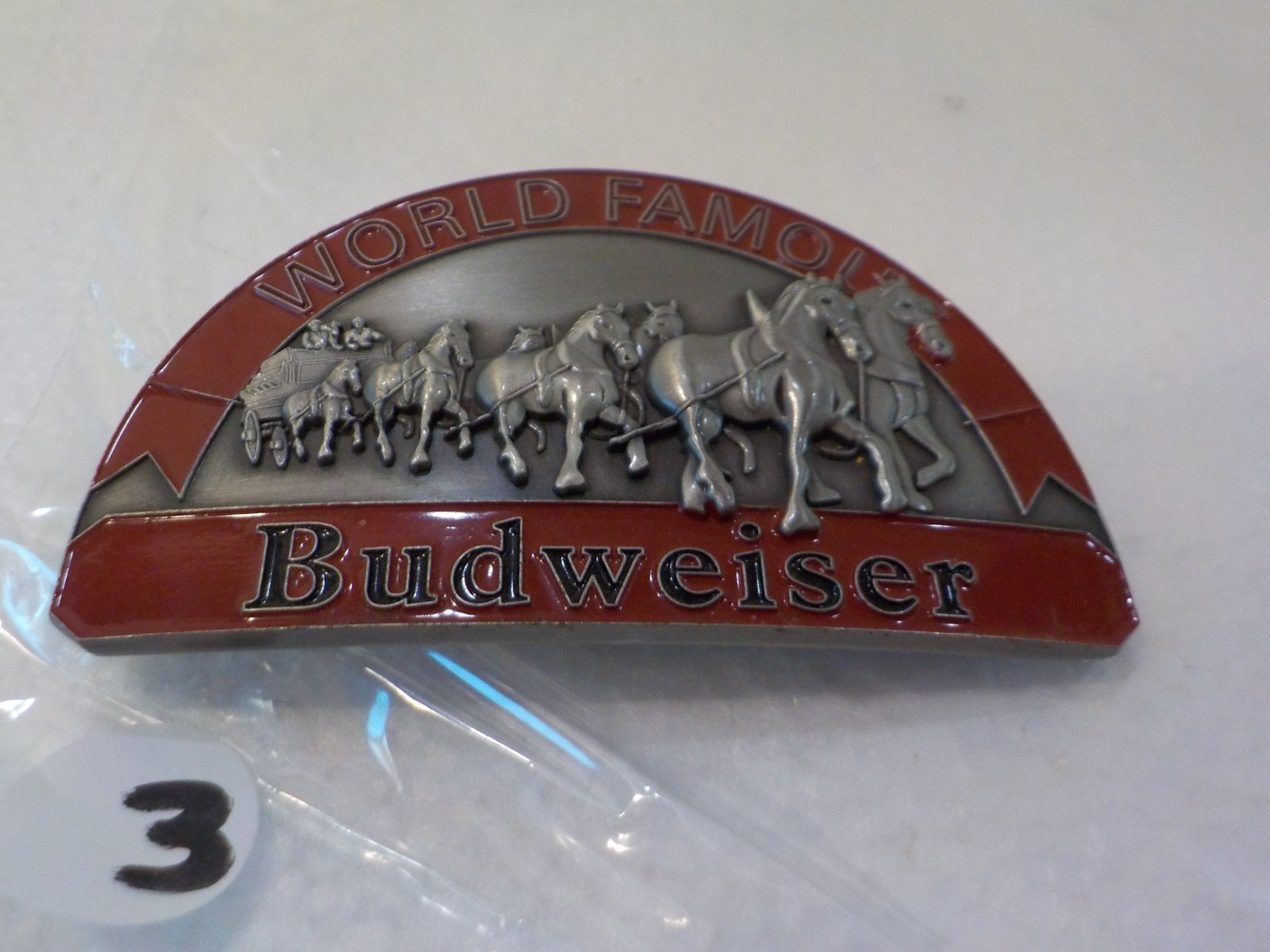2010 Limited Ed. Budweiser World Famous Beer Belt Buckle Fits up to 1.5&Prime; Belt