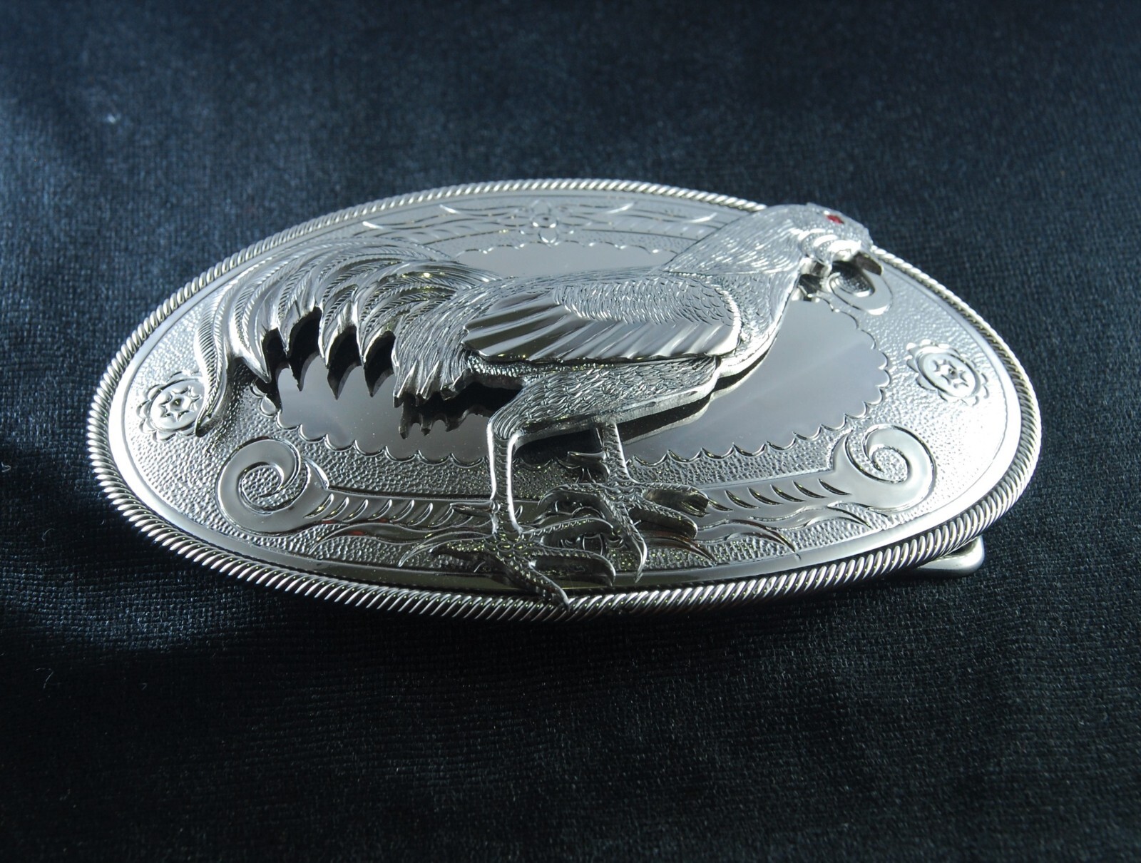 MADE BY ORDER MEN BELT BUCKLE HANDMADE STAINLESS STEEL COCK FIGHTER ROOSTER