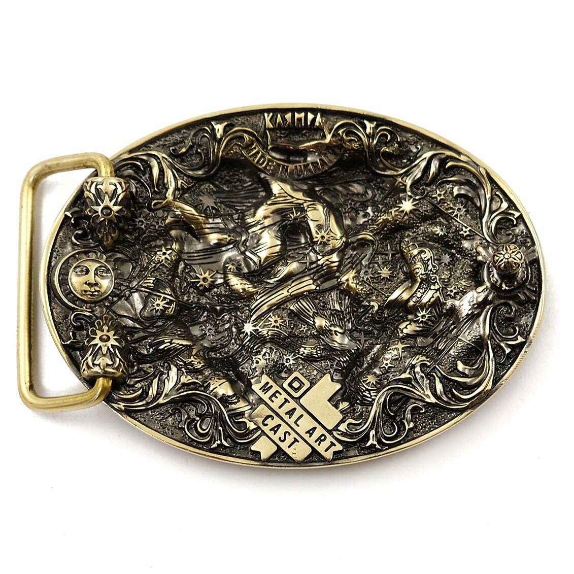 Gemini belt buckle, Twins Horoscope Astrological Zodiac Sign solid belt buckle