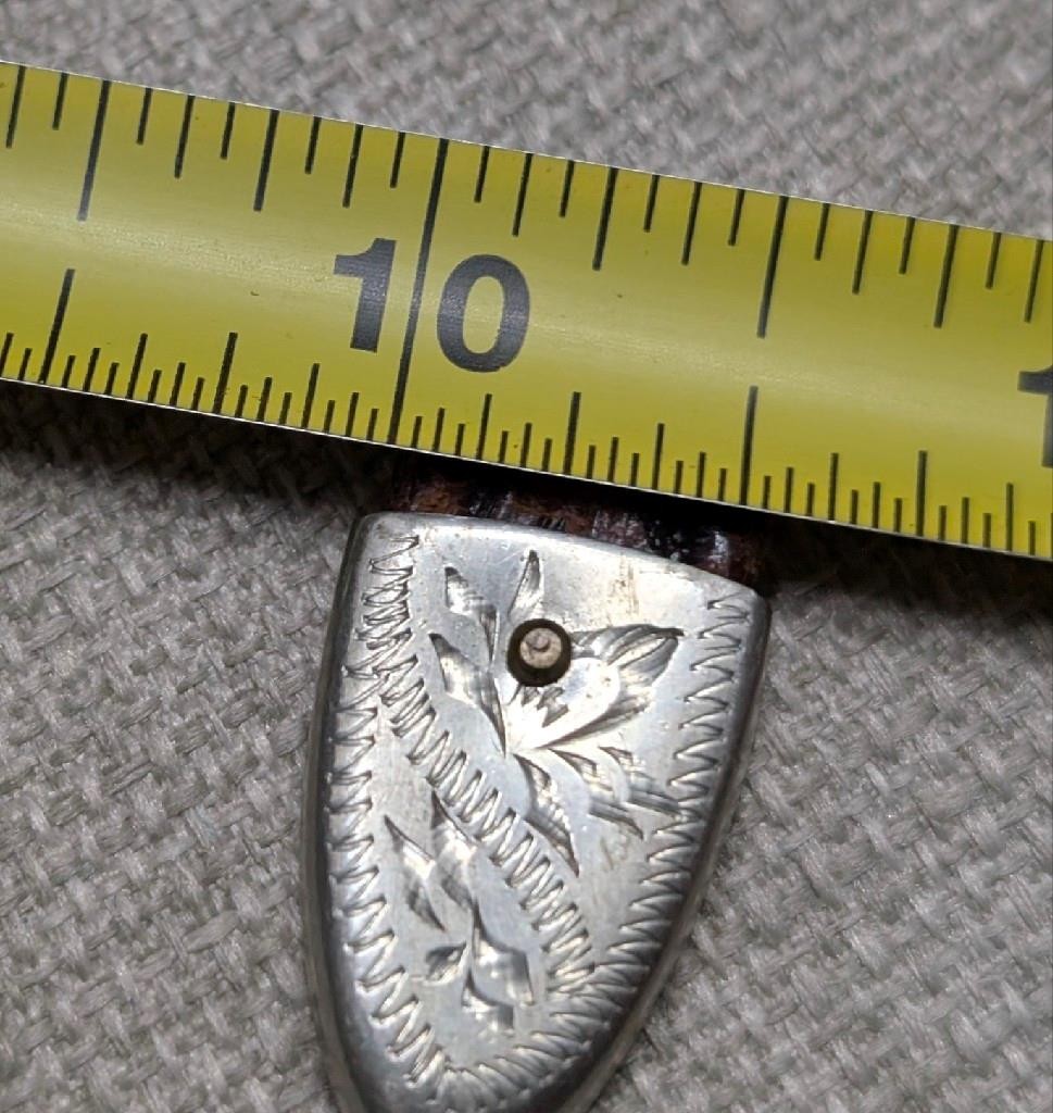 vintage 3PC belt buckle SET handcrafted RICARDO cowboy NICKEL SILVER western