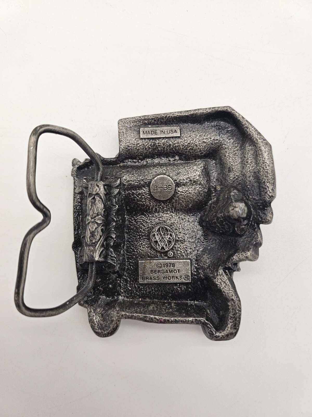 VTG 1978 Bergamont Brass Works « Big Rigger » Truck (B-38) Belt Buckle Trucking